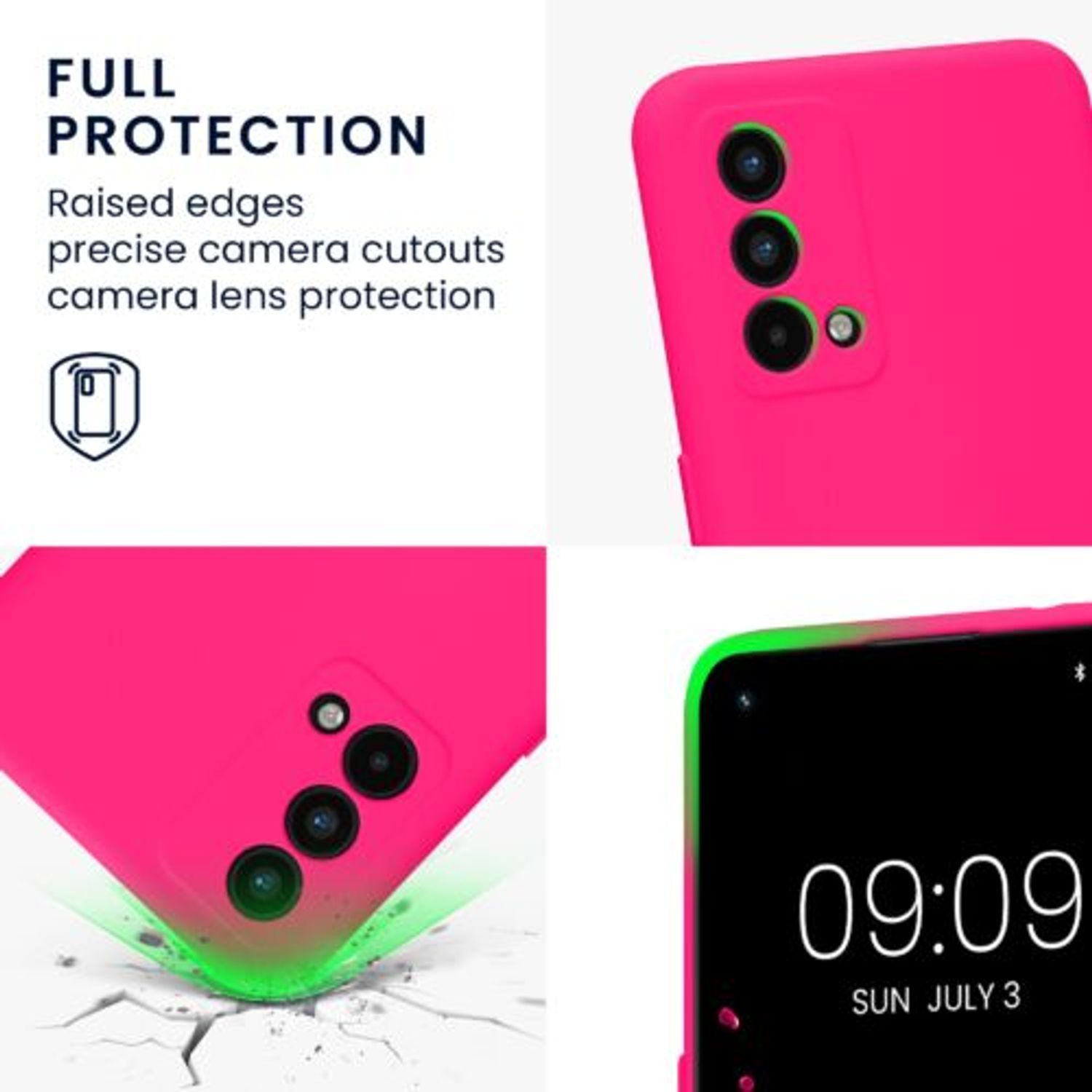 Husa Kwmobile pentru Realme GT Master Edition, Silicon, Roz, 58698.77 fotografia produsului View 3 L