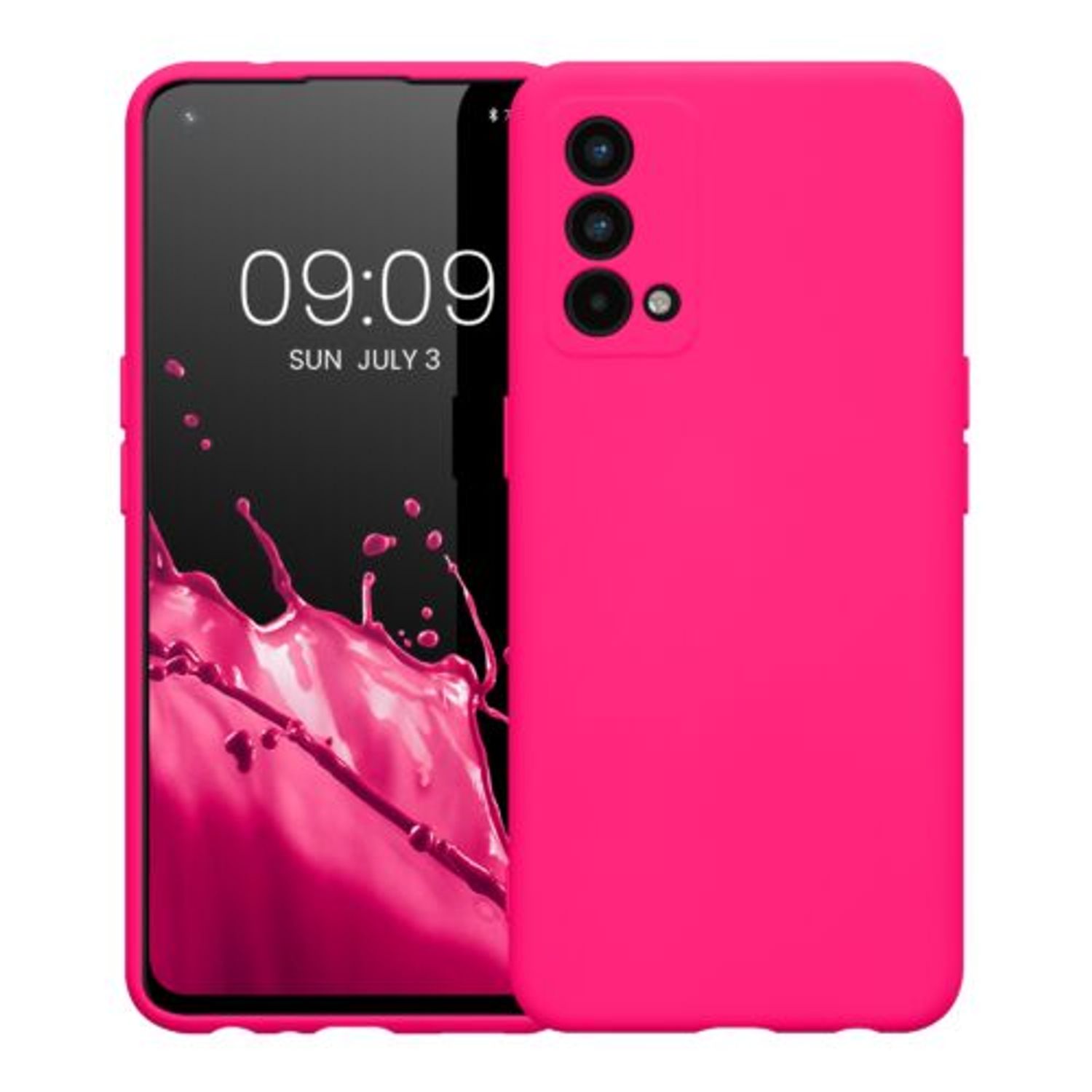 Husa Kwmobile pentru Realme GT Master Edition, Silicon, Roz, 58698.77 fotografia produsului