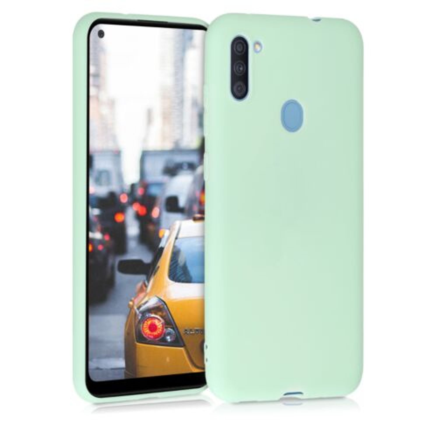 Husa pentru Samsung Galaxy A11, Silicon, Verde, 52169.50 fotografia produsului