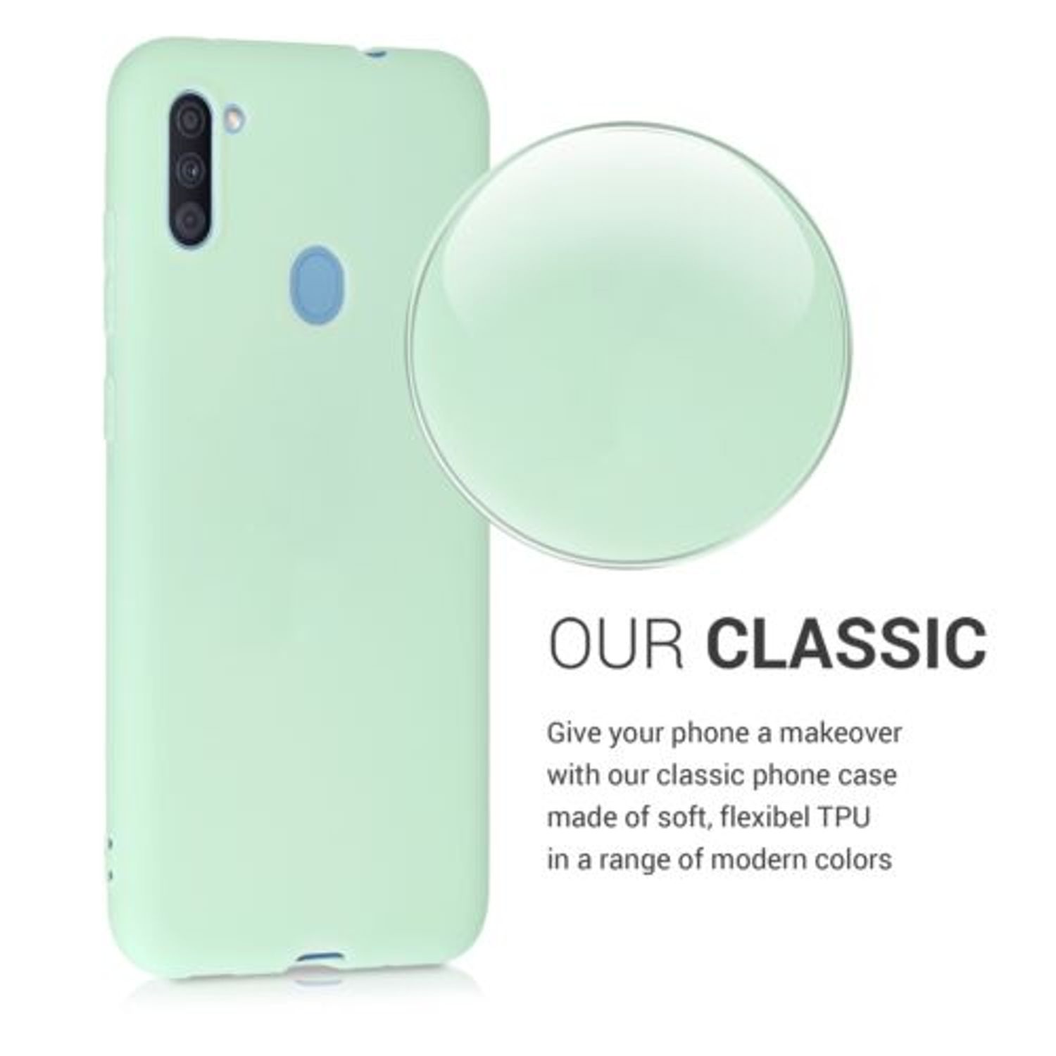 Husa pentru Samsung Galaxy A11, Silicon, Verde, 52169.50 fotografia produsului View 4 L