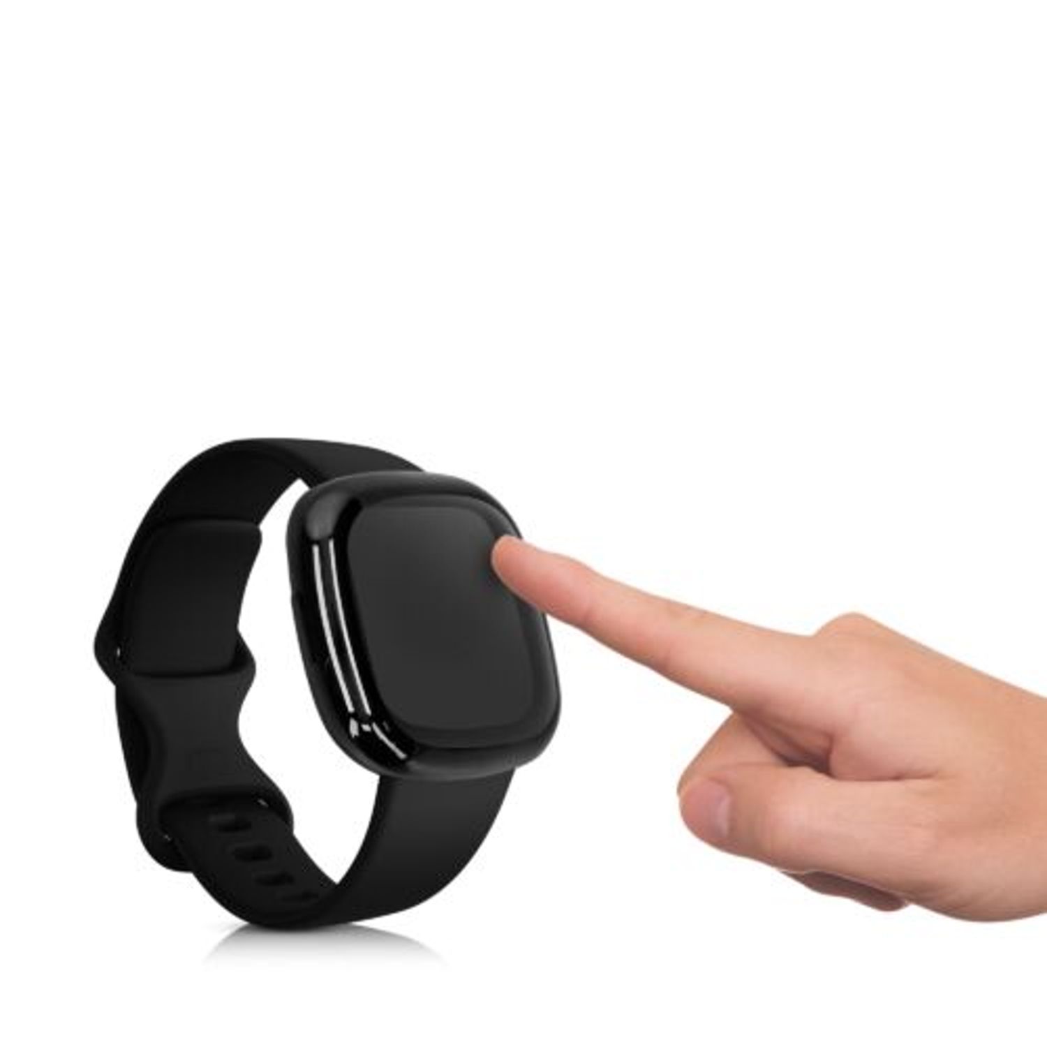 Set 2 huse pentru Fitbit Versa 3/Sense, Silicon, Negru, 53390.02 fotografia produsului View 9 L