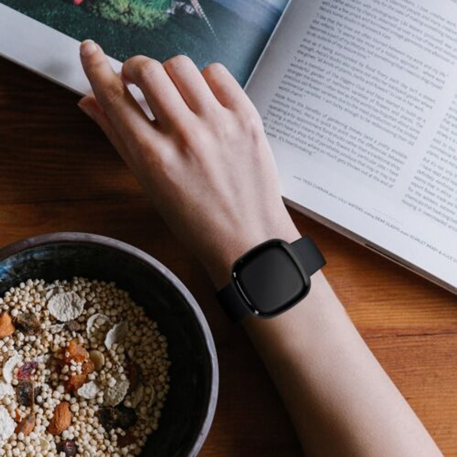 Set 2 huse pentru Fitbit Versa 3/Sense, Silicon, Negru, 53390.02 fotografia produsului View 3 L