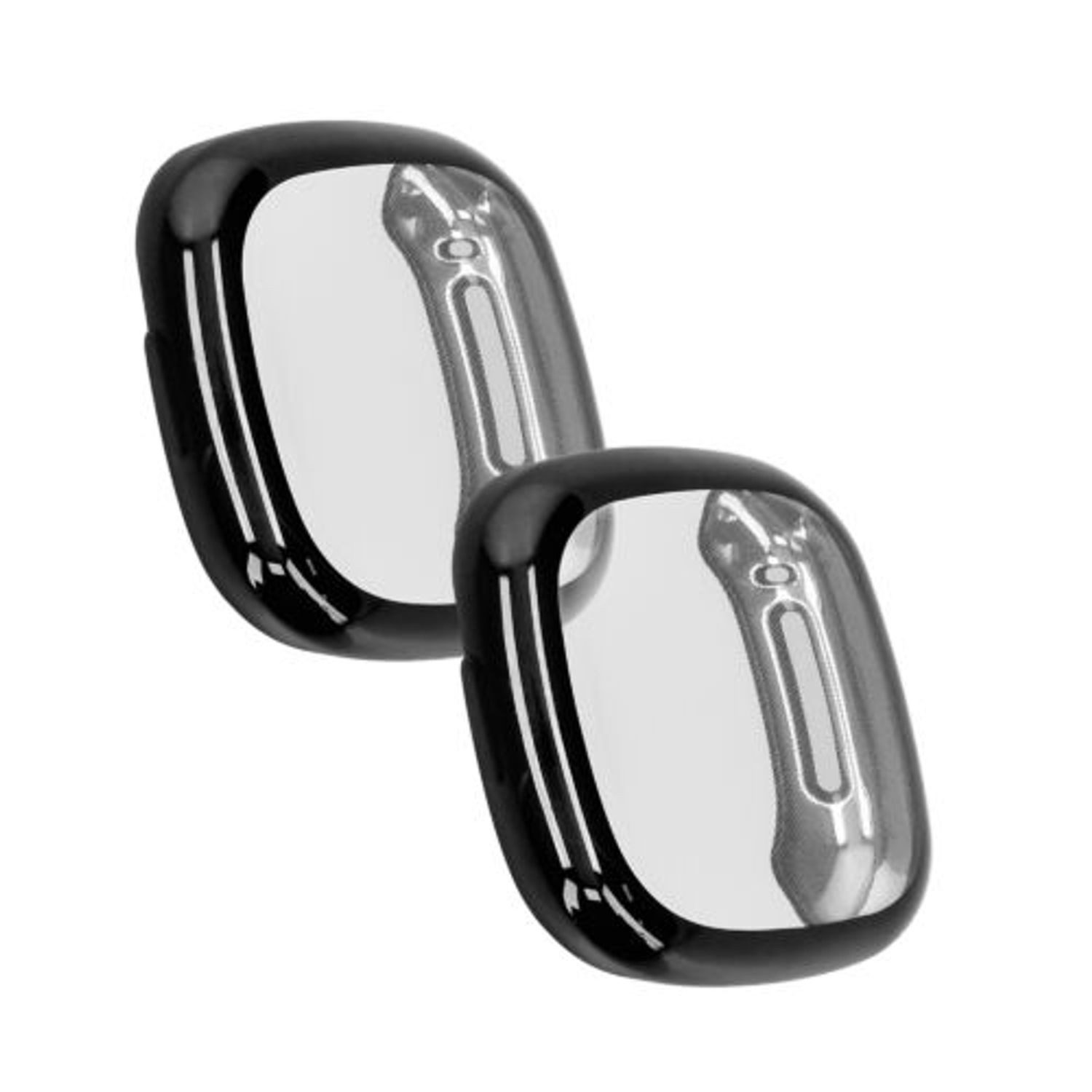Set 2 huse pentru Fitbit Versa 3/Sense, Silicon, Negru, 53390.02 fotografia produsului View 11 L