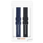Set 2 Curele pentru Garmin Venu 2S, Kwmobile, Silicon, Negru/Albastru, 55152.01 fotografia produsului View 7 S