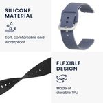 Set 2 curele pentru Willful Smartwatch/Fitnesstracker, Kwmobile, Negru/Gri, Silicon, 56230.02 fotografia produsului View 4 S