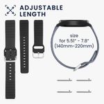 Set 2 curele pentru Willful Smartwatch/Fitnesstracker, Kwmobile, Negru/Gri, Silicon, 56230.02 fotografia produsului View 7 S