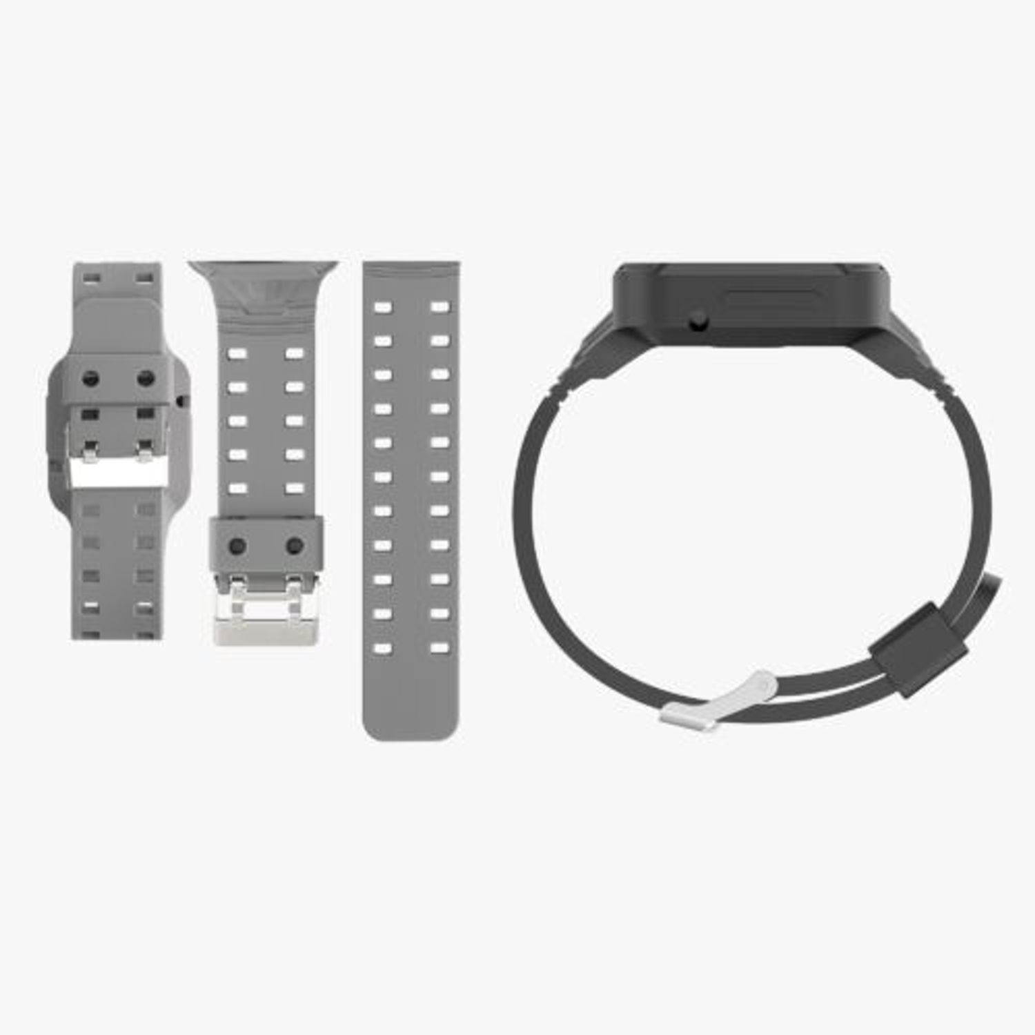 Curea pentru Xiaomi POCO Watch, Kwmobile, Gri, Silicon, 58920.22 fotografia produsului View 7 L