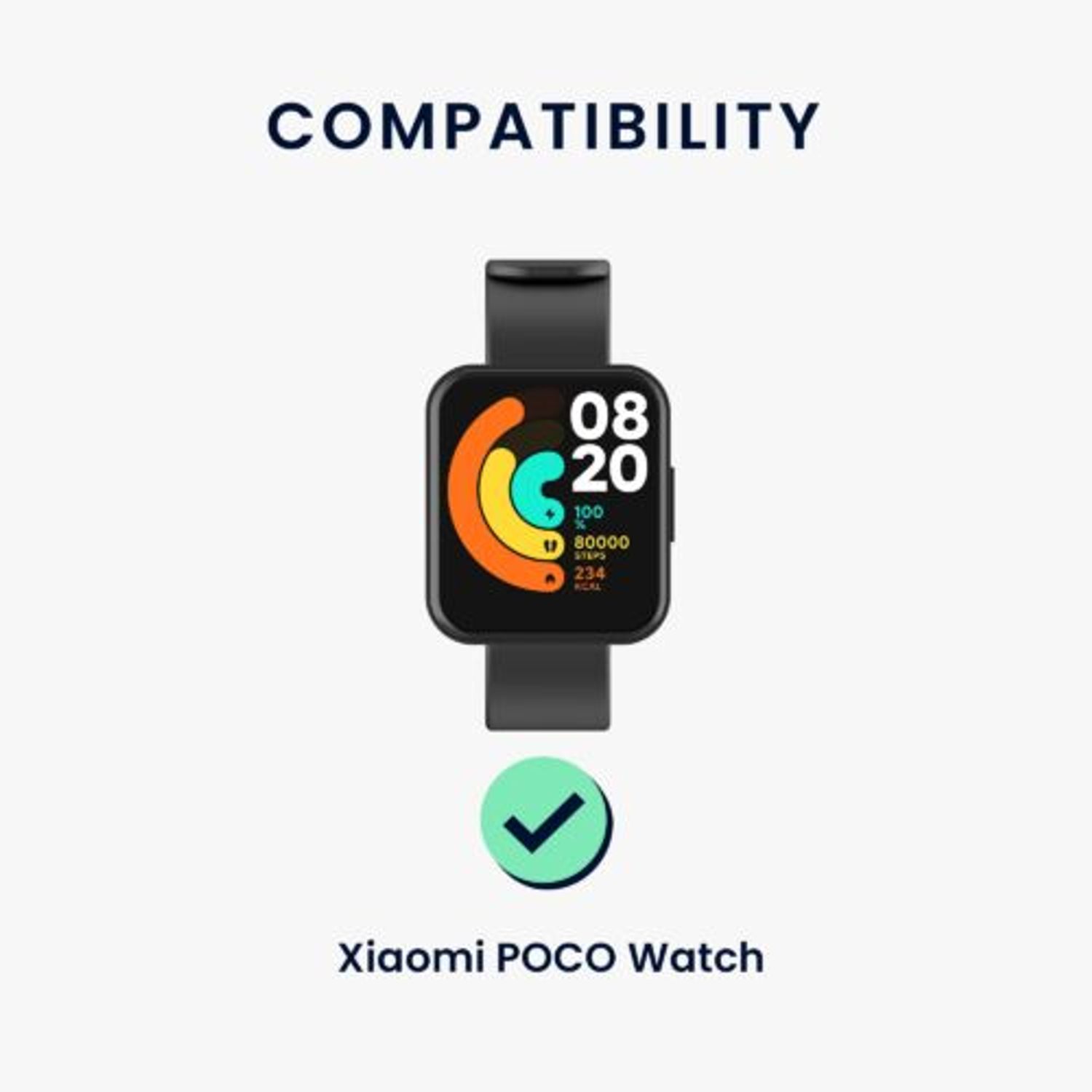 Curea pentru Xiaomi POCO Watch, Kwmobile, Gri, Silicon, 58920.22 fotografia produsului View 3 L