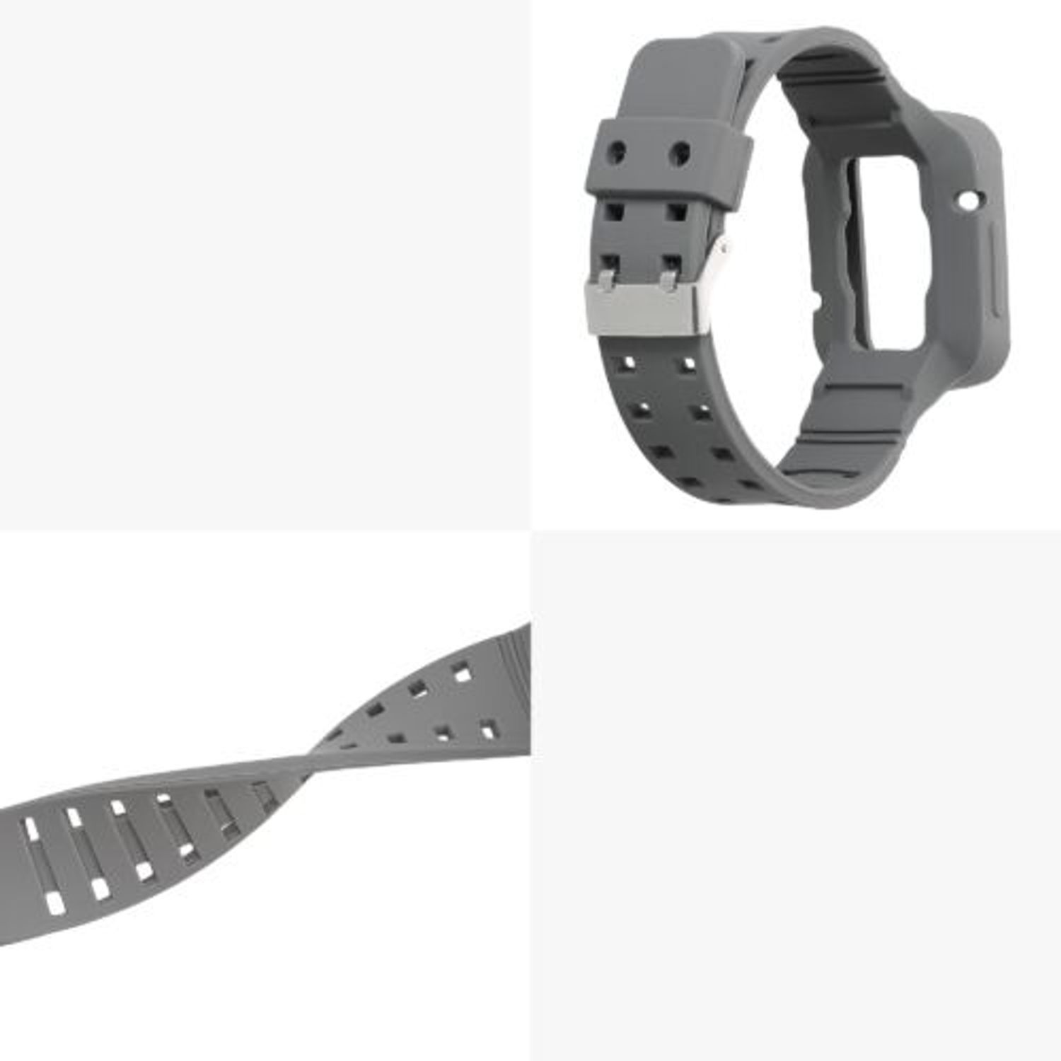 Curea pentru Xiaomi POCO Watch, Kwmobile, Gri, Silicon, 58920.22 fotografia produsului View 9 L