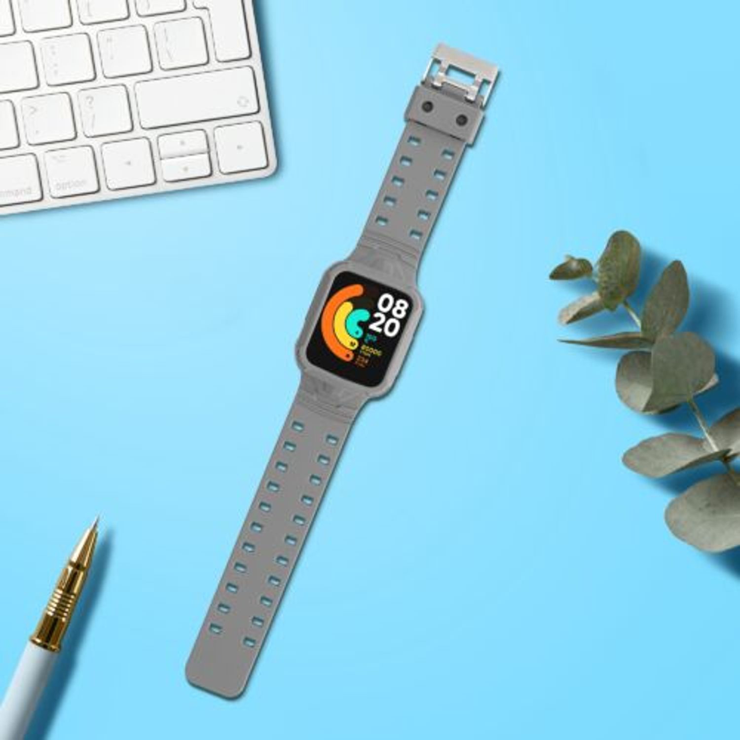 Curea pentru Xiaomi POCO Watch, Kwmobile, Gri, Silicon, 58920.22 fotografia produsului View 6 L