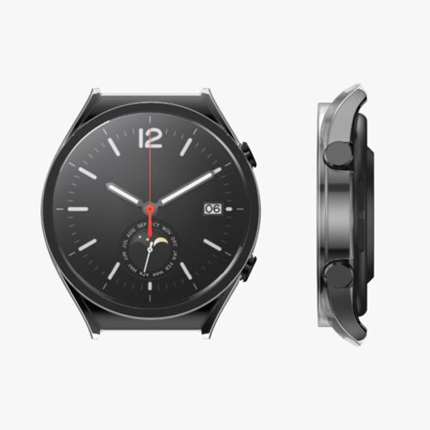 Set 2 huse pentru Xiaomi Watch S1, Kwmobile, Transparent, Plastic, 57779.02 fotografia produsului View 7 L