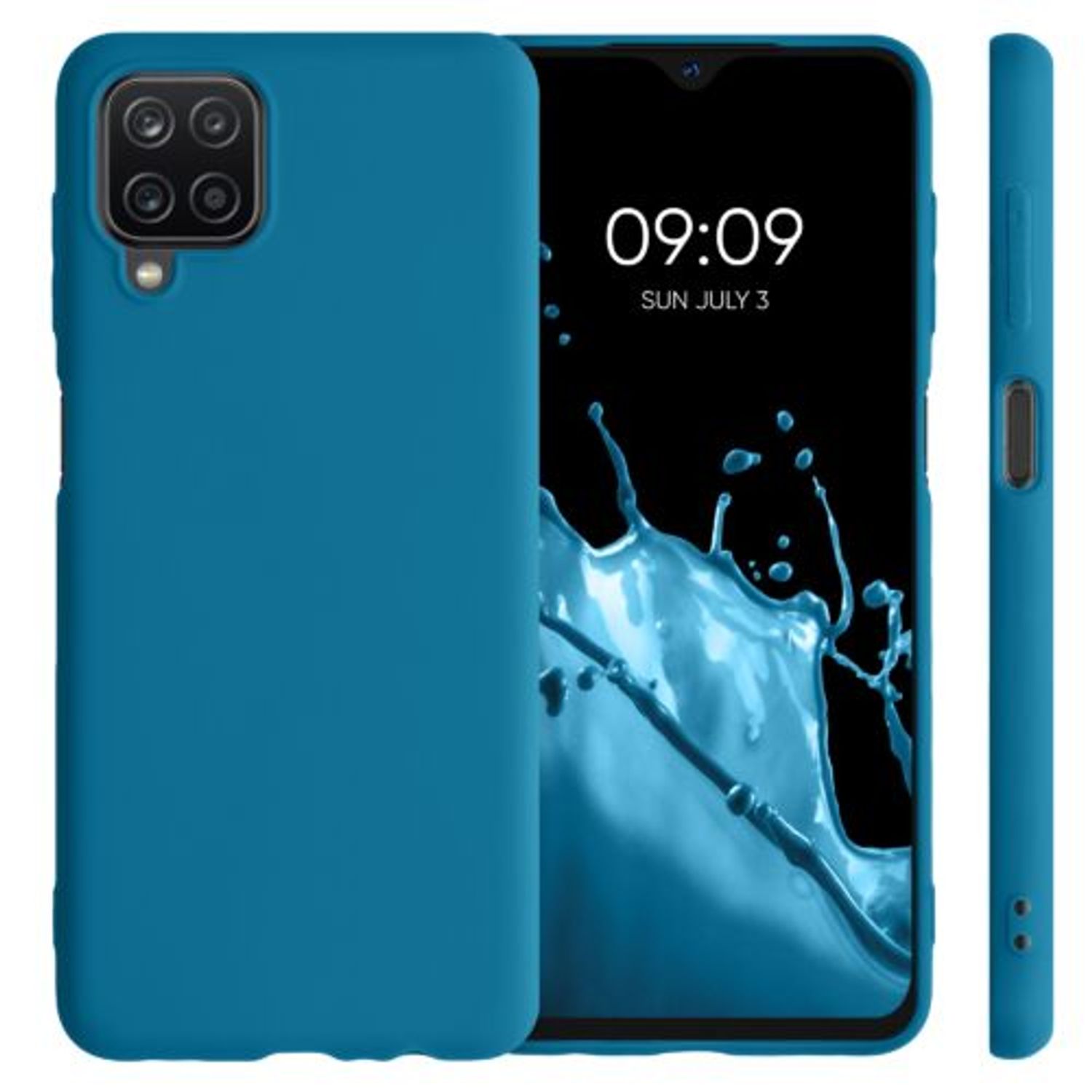 Husa pentru Samsung Galaxy A12, Silicon, Albastru, 54048.224 fotografia produsului View 2 L