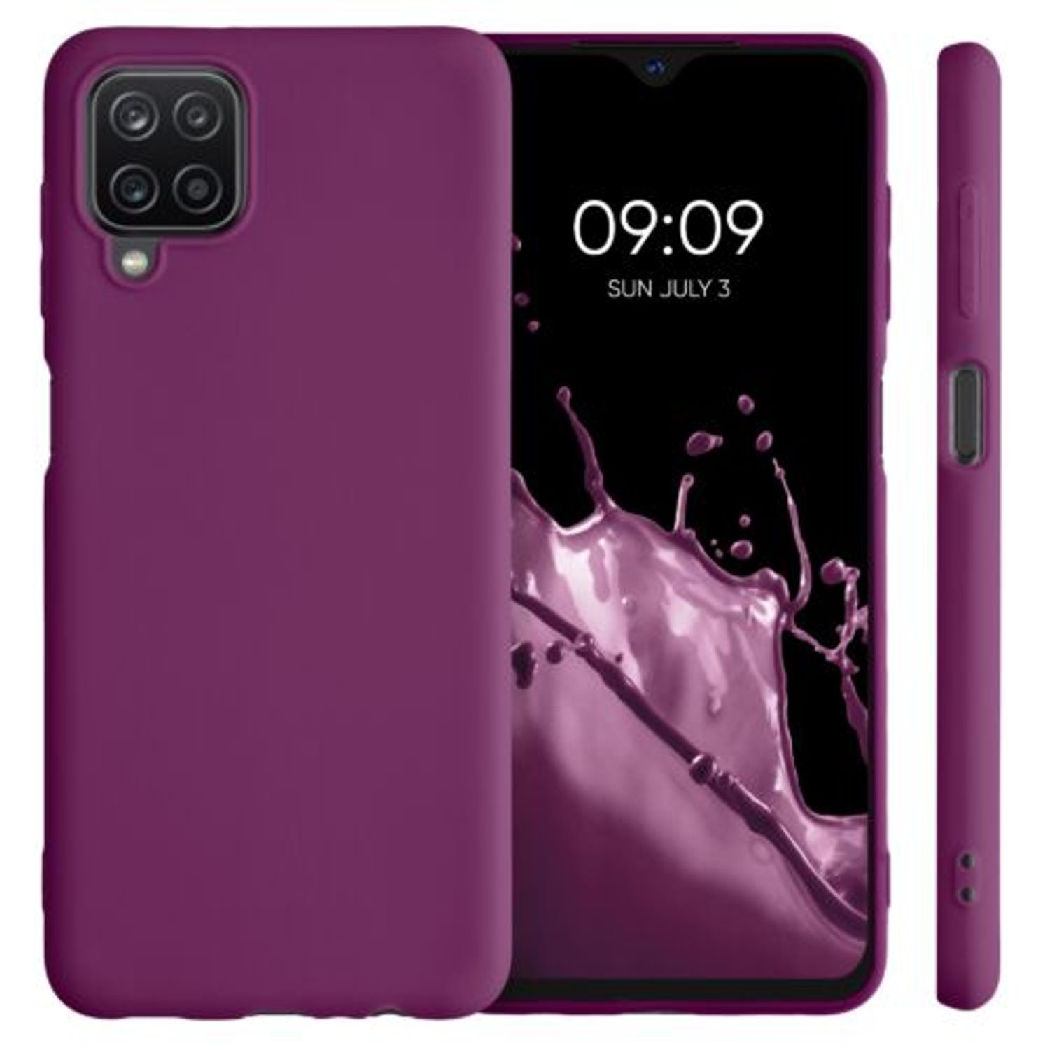 Husa pentru Samsung Galaxy A12, Silicon, Mov, 54048.197 fotografia produsului View 2 L