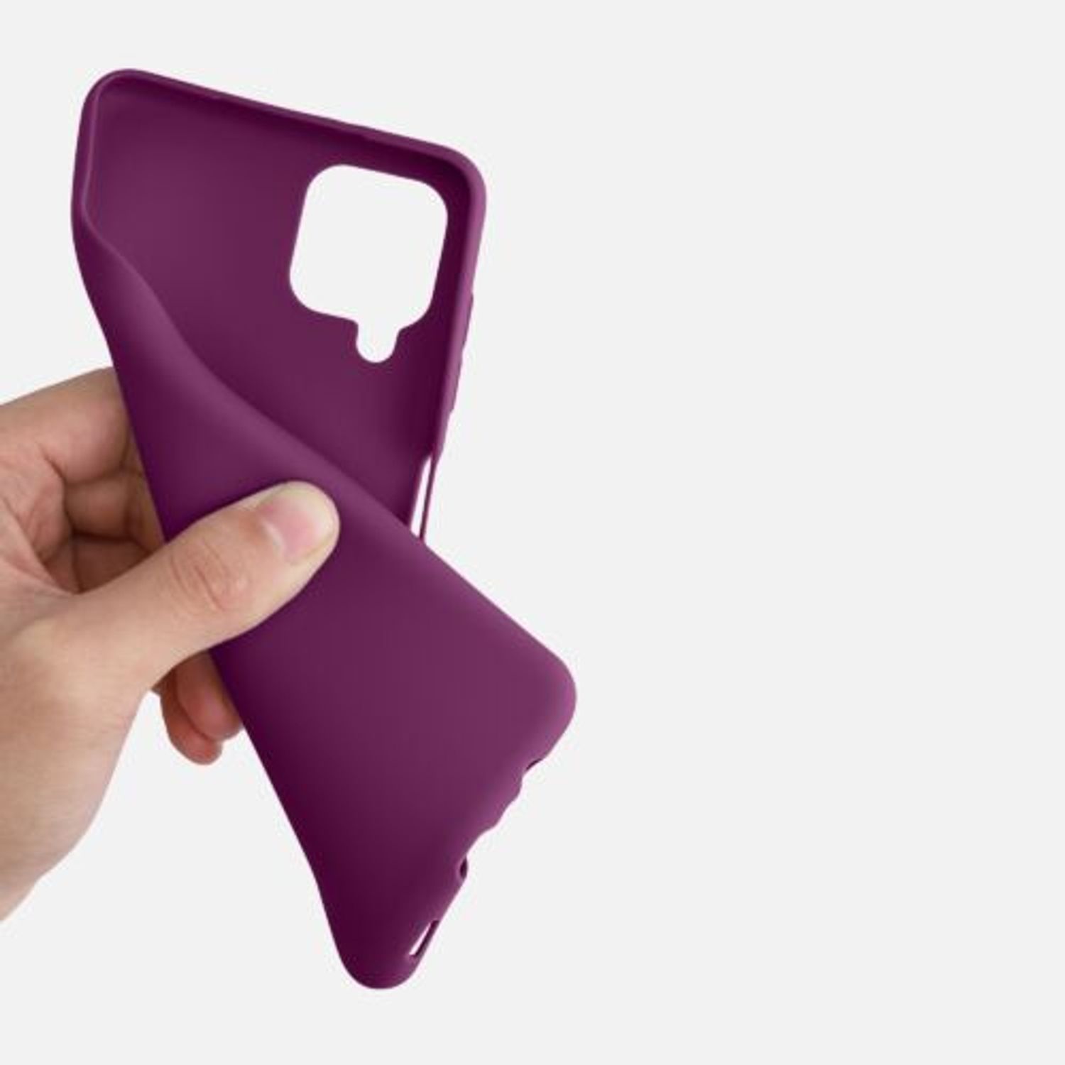 Husa pentru Samsung Galaxy A12, Silicon, Mov, 54048.197 fotografia produsului View 7 L