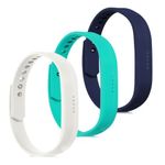 Set 3 Curele pentru Fitbit Flex 2, Kwmobile, Multicolor, Silicon, 39614.205 fotografia produsului