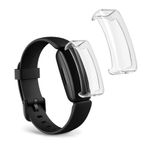 Set 2 Huse pentru Fitbit Inspire 2/Ace 3, Kwmobile, Transparent, Silicon, 53870.01 fotografia produsului