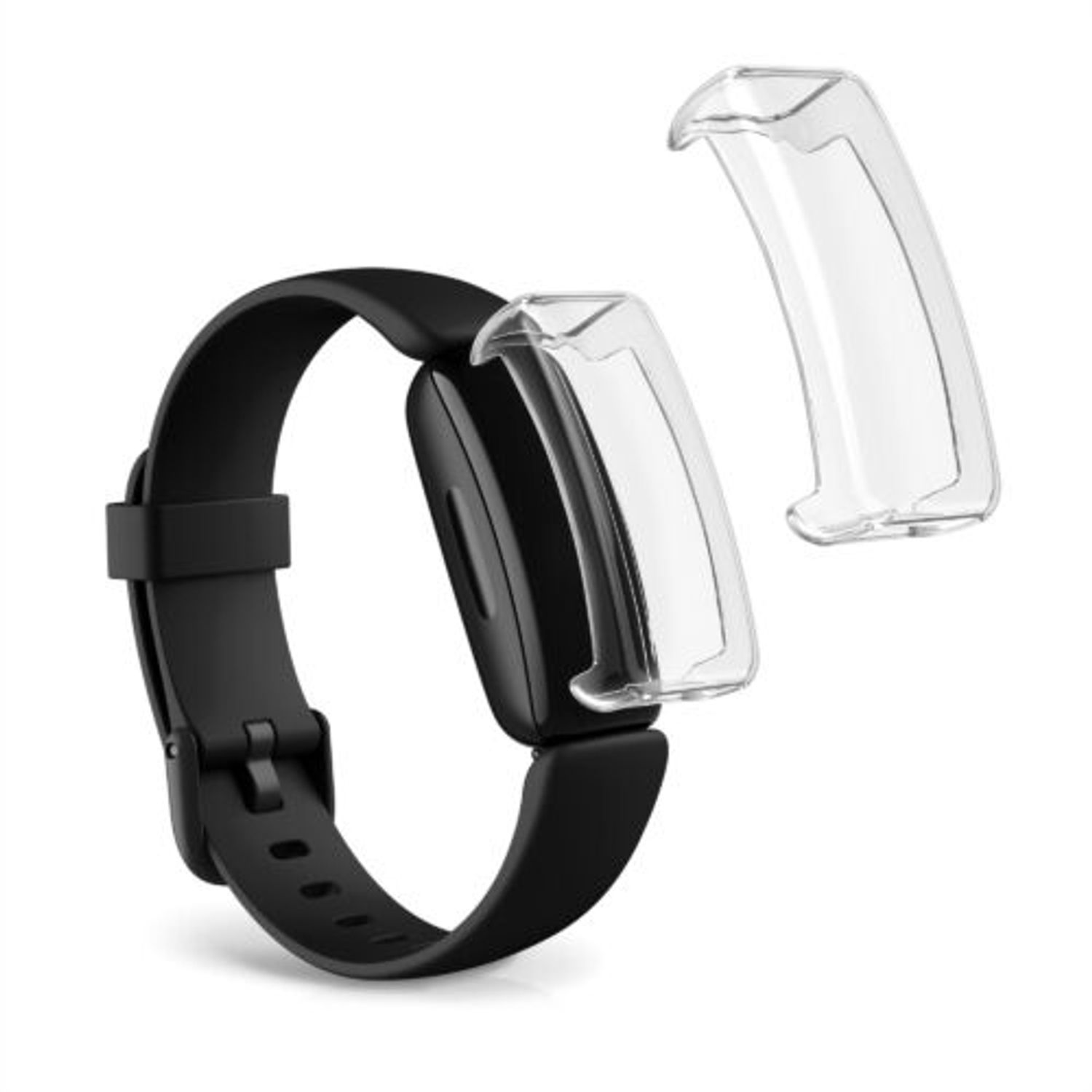 Set 2 Huse pentru Fitbit Inspire 2/Ace 3, Kwmobile, Transparent, Silicon, 53870.01 fotografia produsului