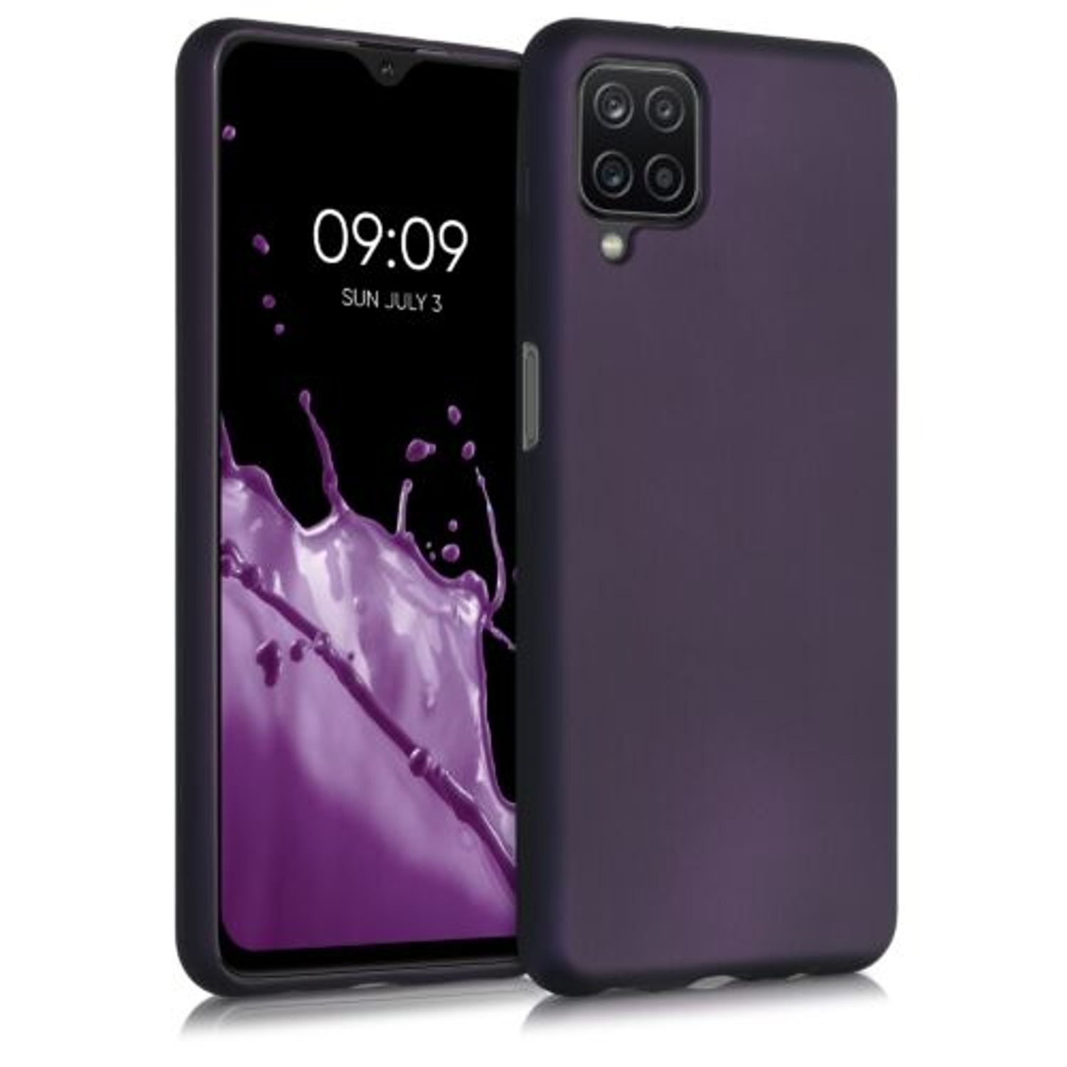 Husa pentru Samsung Galaxy A12, Silicon, Mov, 54052.115 fotografia produsului