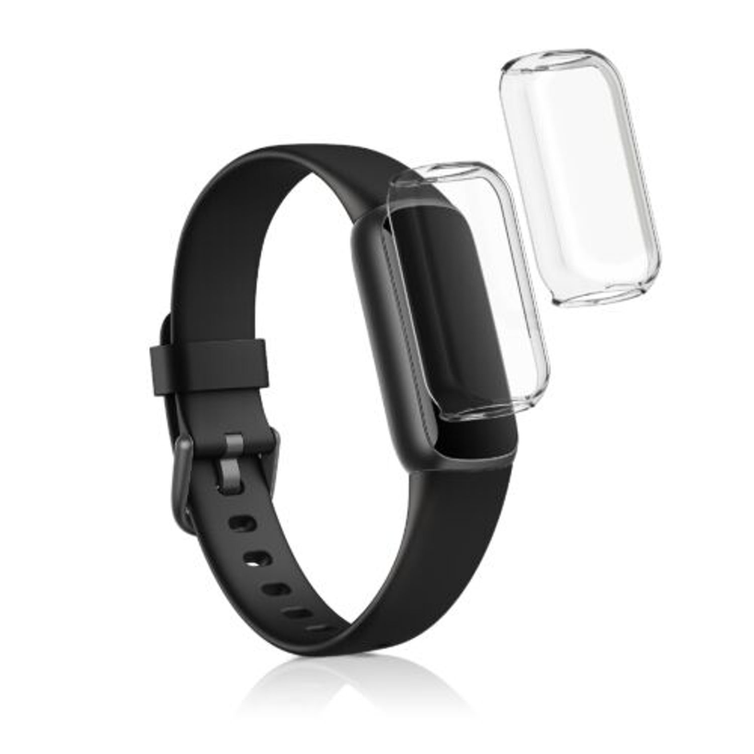 Set 2 Huse pentru Fitbit Luxe, Kwmobile, Transparent, Silicon, 55890.02 fotografia produsului
