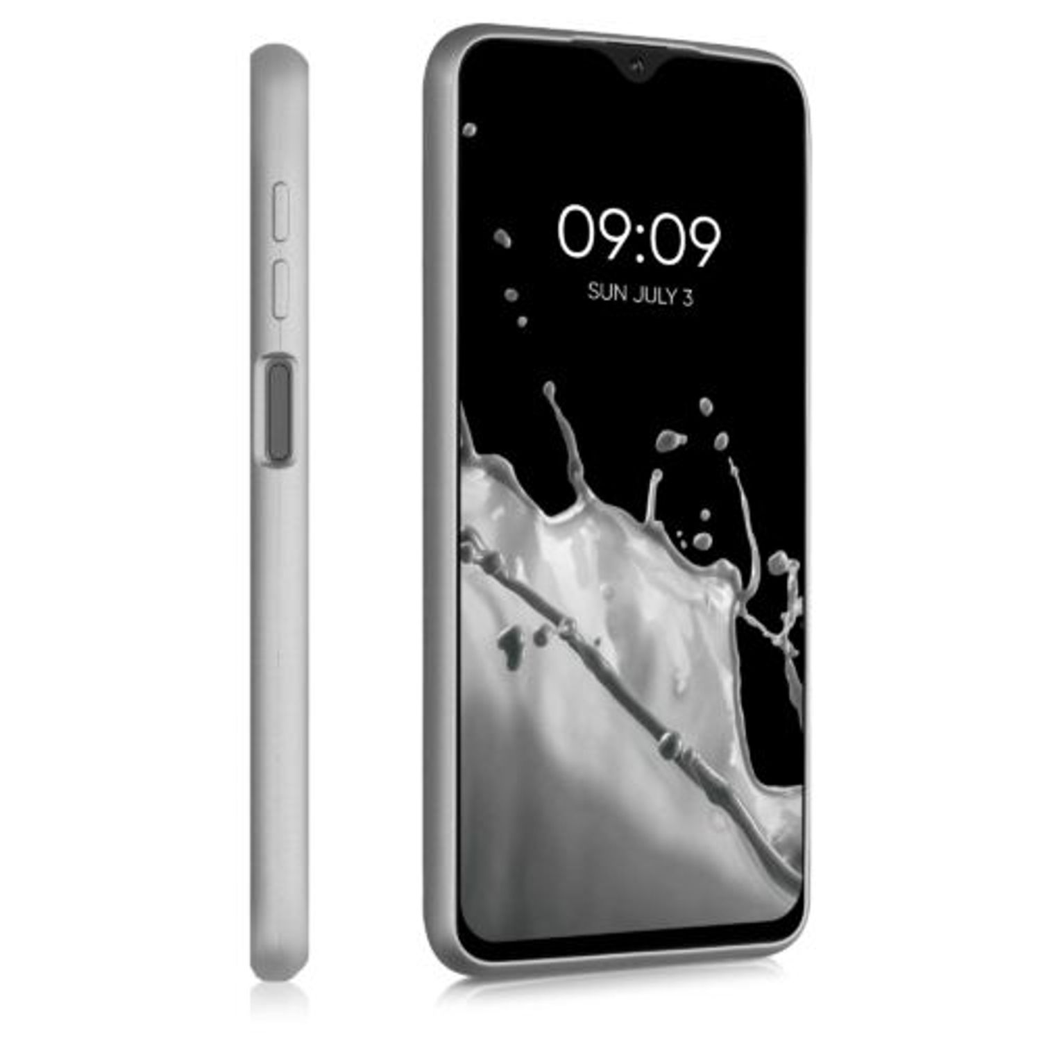 Husa pentru Samsung Galaxy A12, Silicon, Silver, 54052.67 fotografia produsului View 5 L