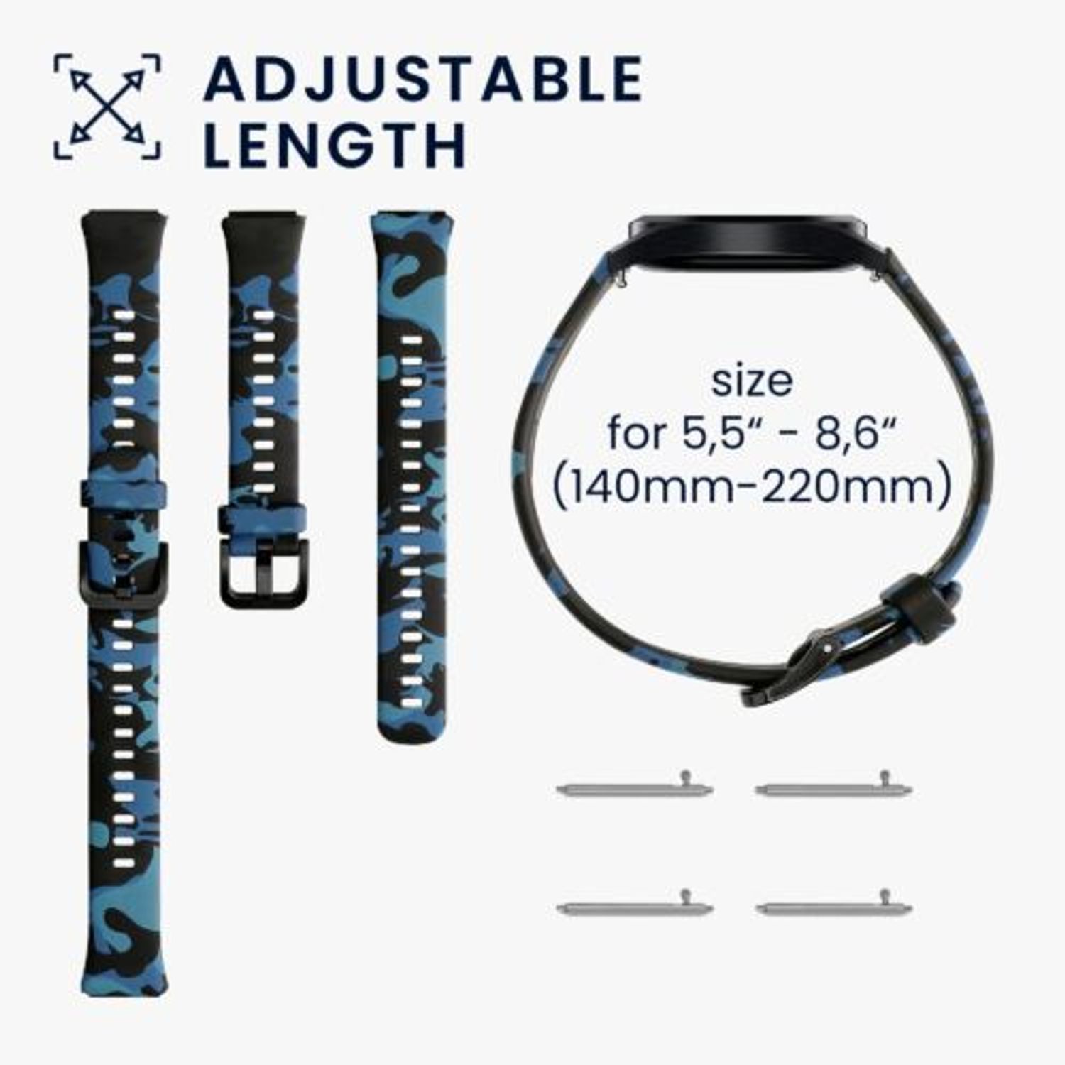 Set 2 Curele pentru Huawei Band 7, Kwmobile, Multicolor, Silicon, 58916.01 fotografia produsului View 8 L