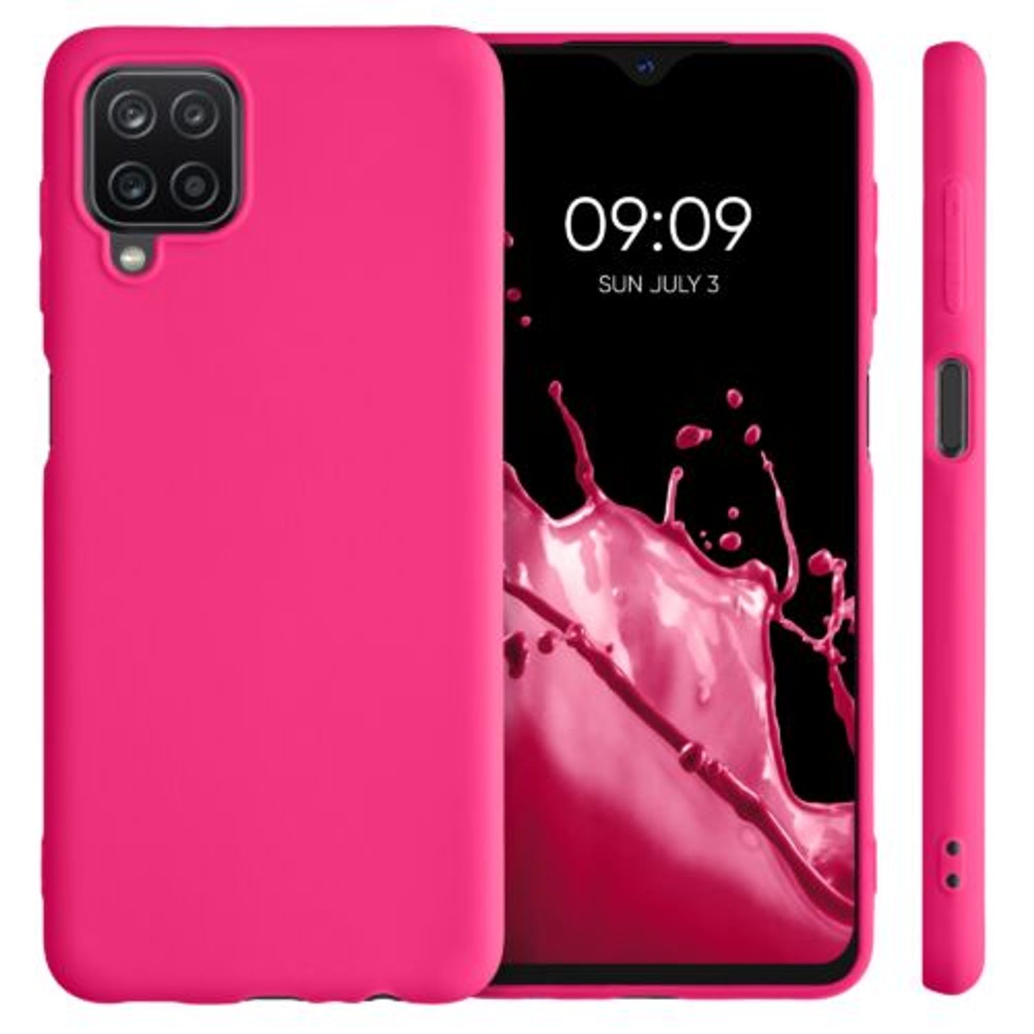 Husa pentru Samsung Galaxy A12, Silicon, Roz, 54048.77 fotografia produsului View 2 L