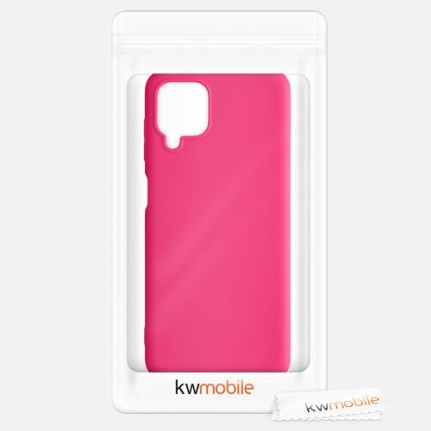 Husa pentru Samsung Galaxy A12, Silicon, Roz, 54048.77 fotografia produsului View 5 L