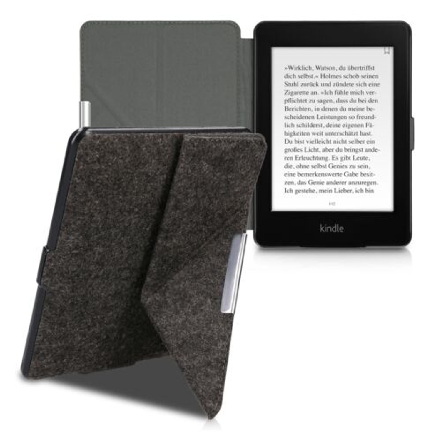 Husa pentru Kindle Paperwhite 7, Textil, Gri, 46908.01 fotografia produsului View 2 L