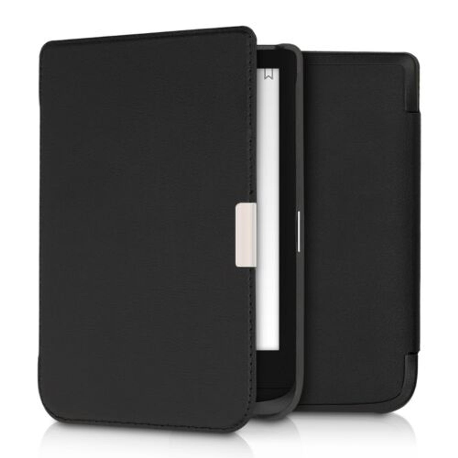 Husa pentru PocketBook Touch Lux 4/Basic Lux 2/Touch HD 3, Piele ecologica, Negru, 46215.01 fotografia produsului