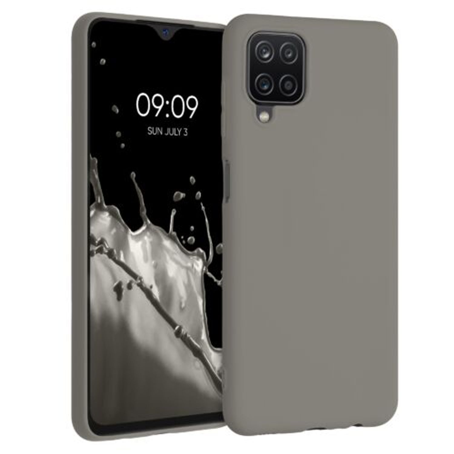 Husa pentru Samsung Galaxy A12, Silicon, Gri, 54048.155 fotografia produsului