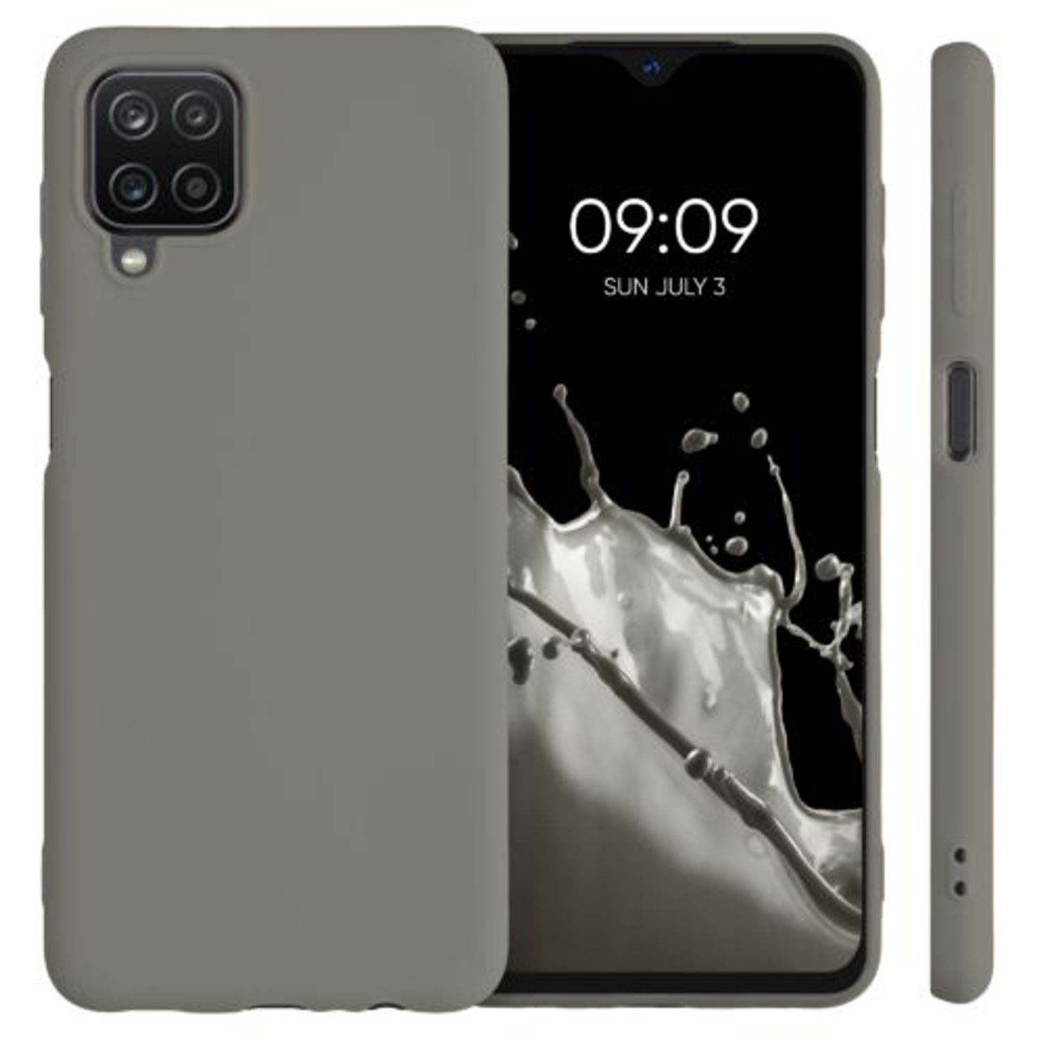 Husa pentru Samsung Galaxy A12, Silicon, Gri, 54048.155 fotografia produsului View 2 L