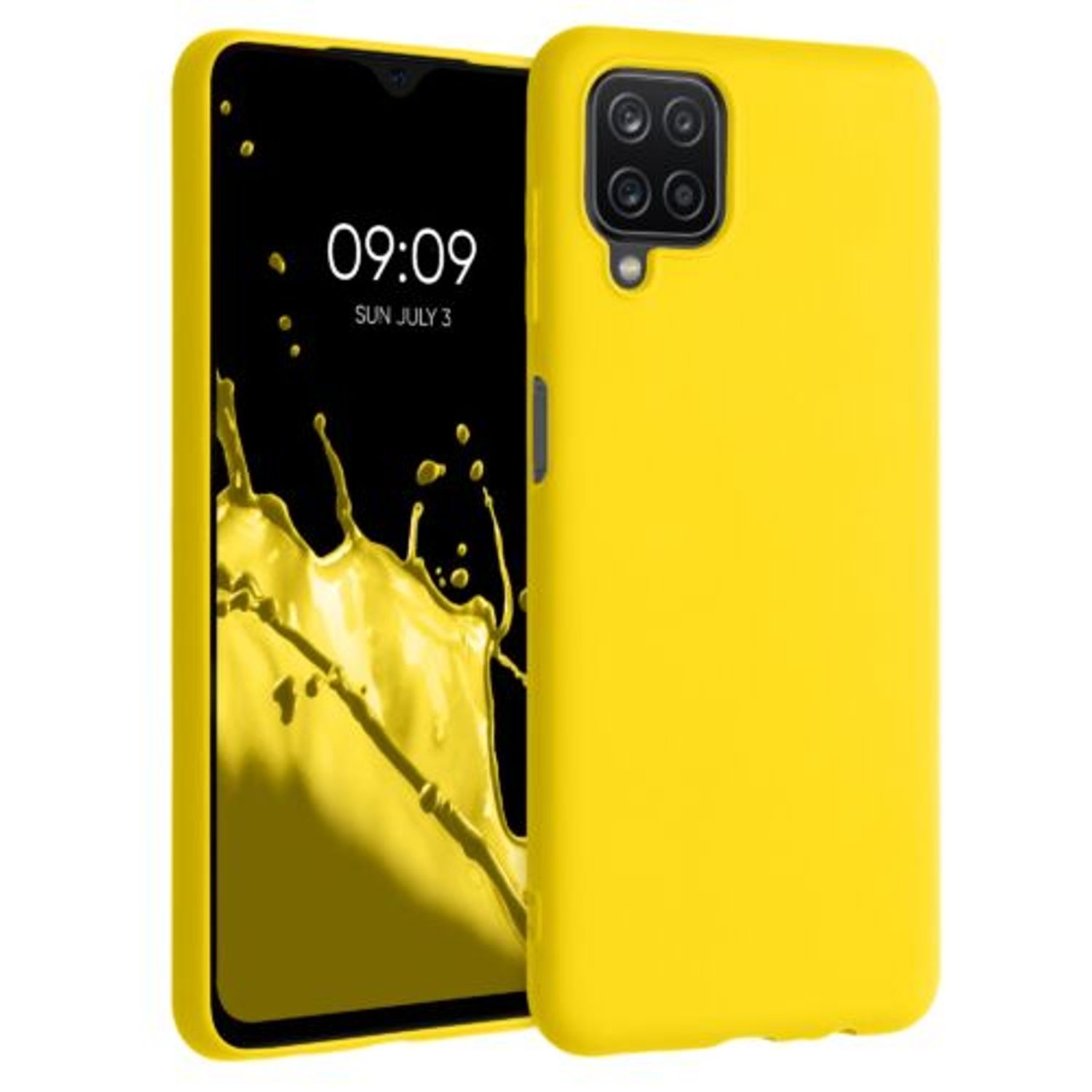 Husa pentru Samsung Galaxy A12, Silicon, Galben, 54048.165 fotografia produsului