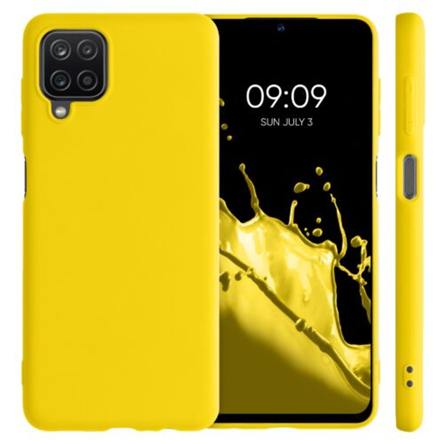 Husa pentru Samsung Galaxy A12, Silicon, Galben, 54048.165 fotografia produsului View 2 L