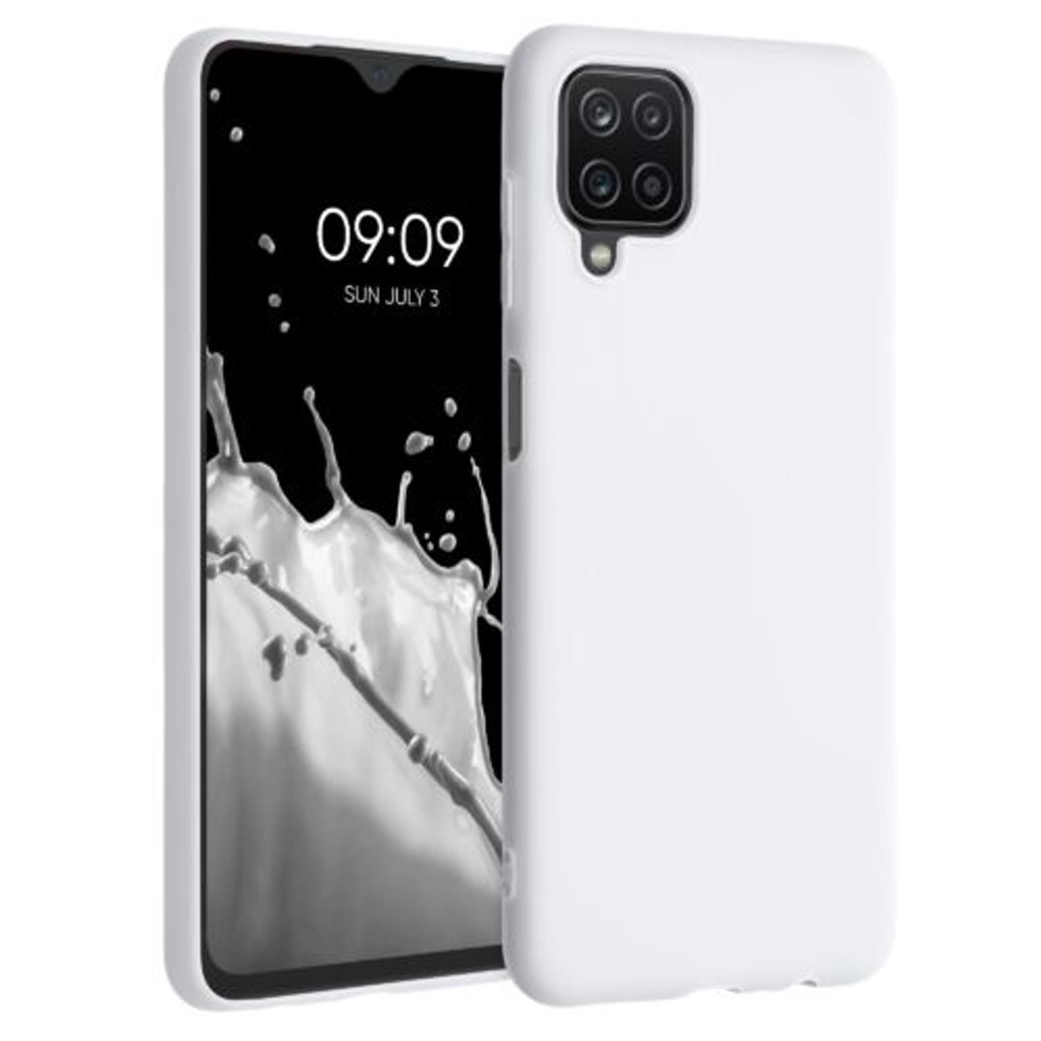 Husa pentru Samsung Galaxy A12, Silicon, Alb, 54048.48 fotografia produsului