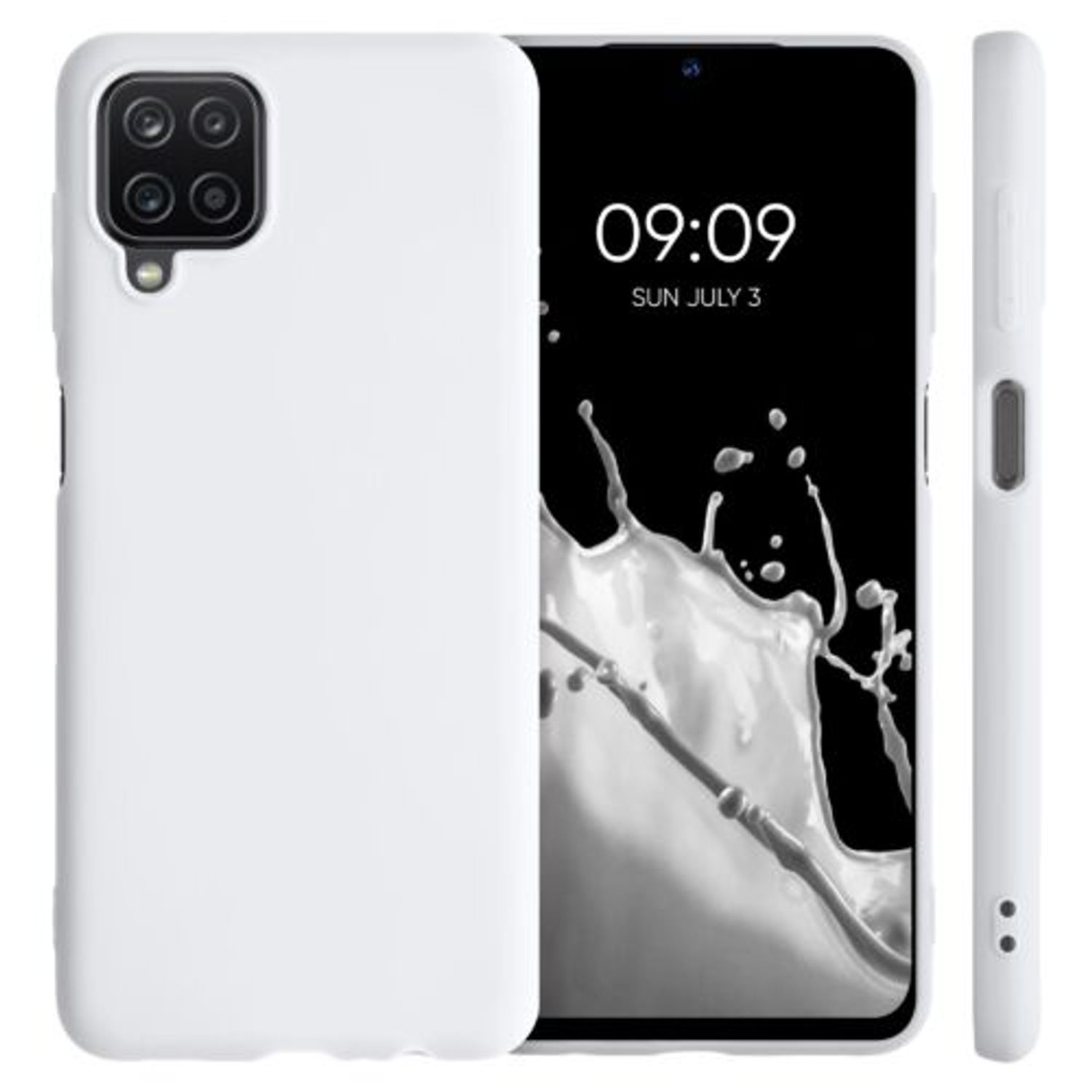 Husa pentru Samsung Galaxy A12, Silicon, Alb, 54048.48 fotografia produsului View 2 L