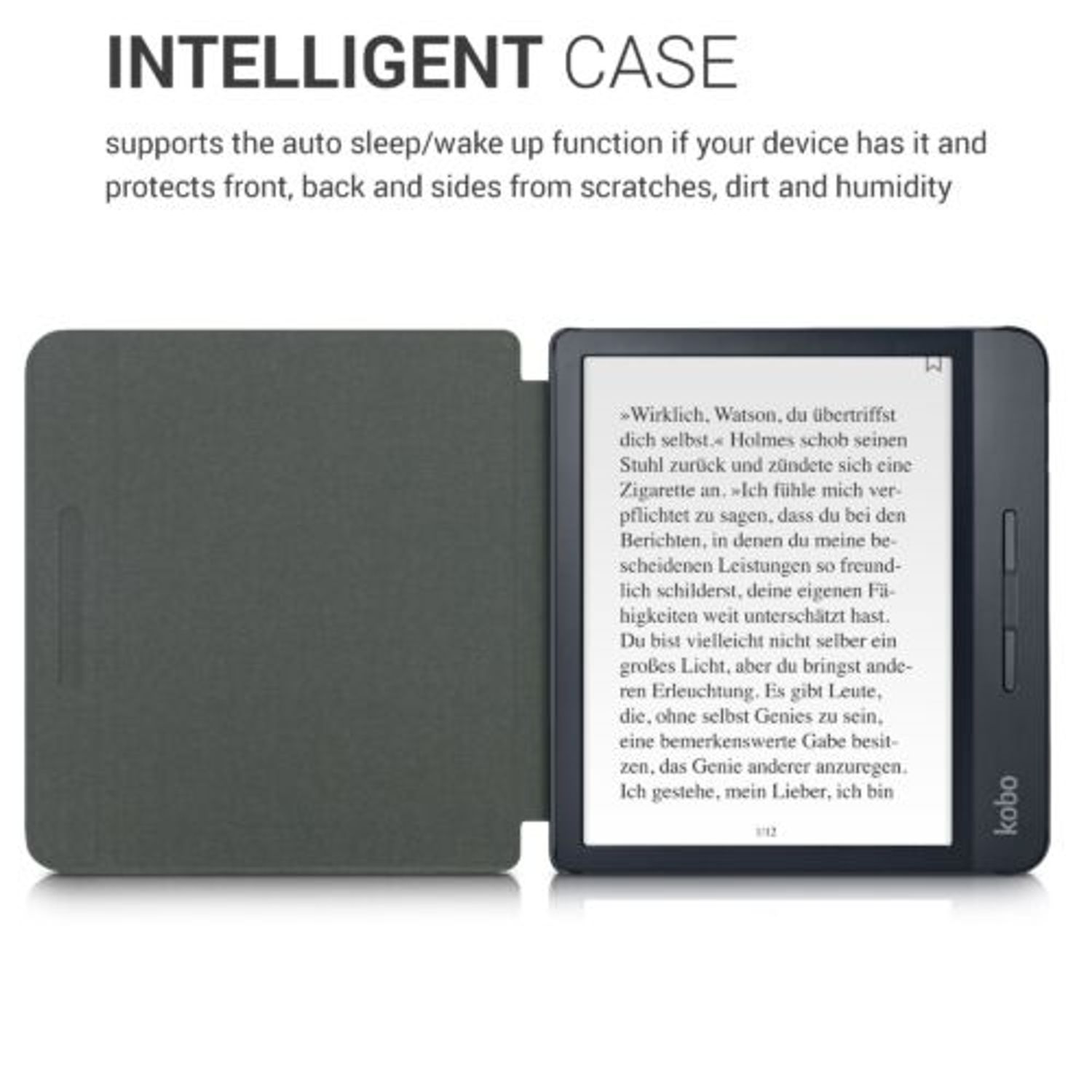 Husa pentru Kobo Libra H2O, Piele ecologica, Multicolor, Kwmobile, 50300.21 fotografia produsului View 5 L