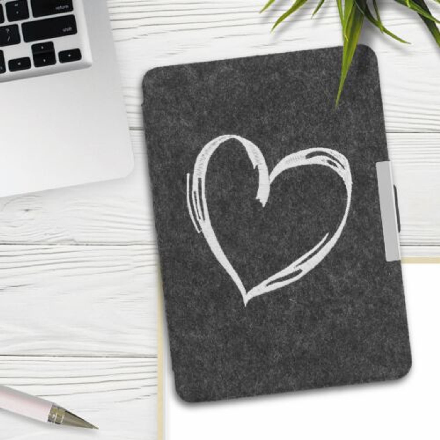 Husa pentru Kindle Paperwhite 10, Textil, Gri, Kwmobile, 48489.10 fotografia produsului View 3 L