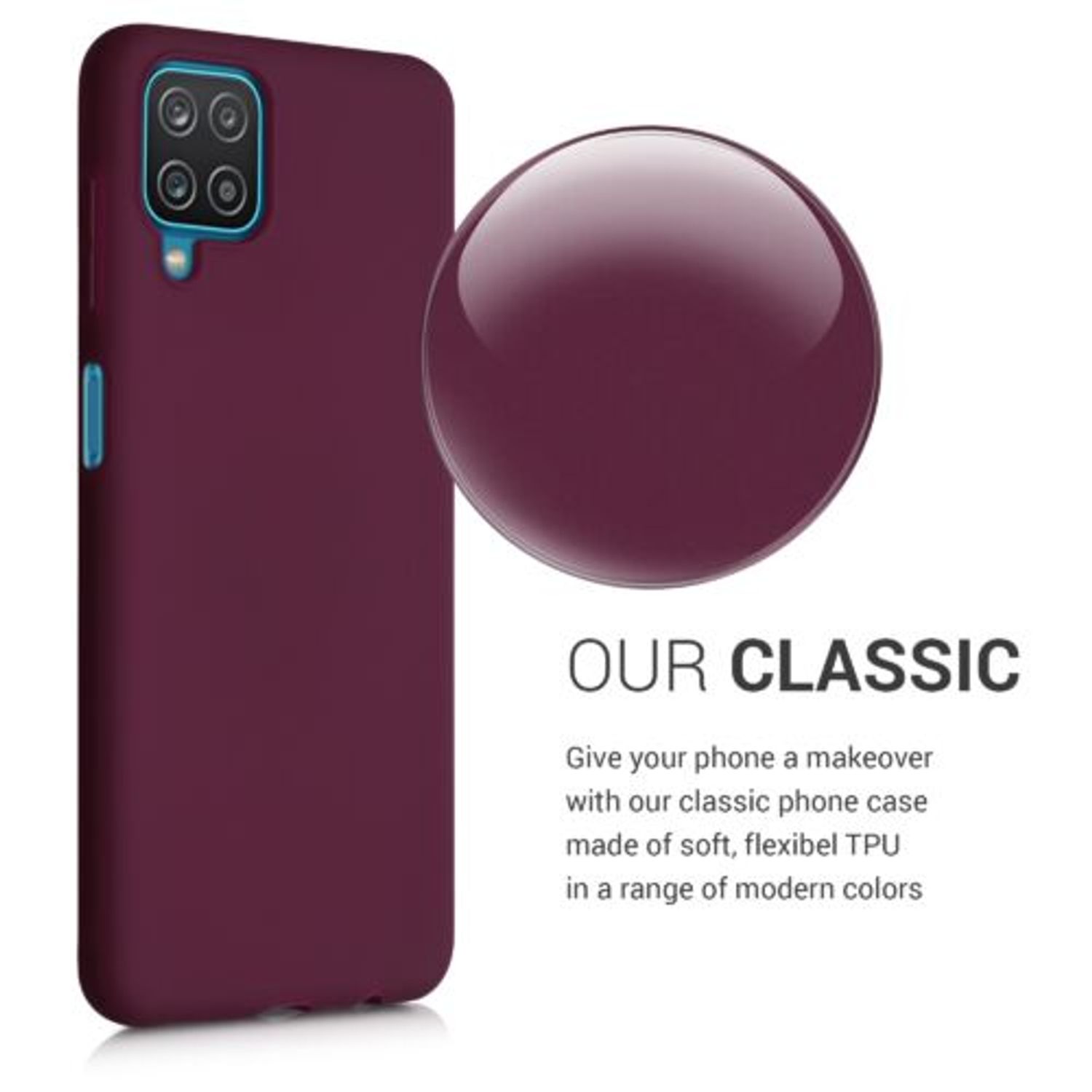 Husa pentru Samsung Galaxy A12, Silicon, Violet, 54048.187 fotografia produsului View 13 L