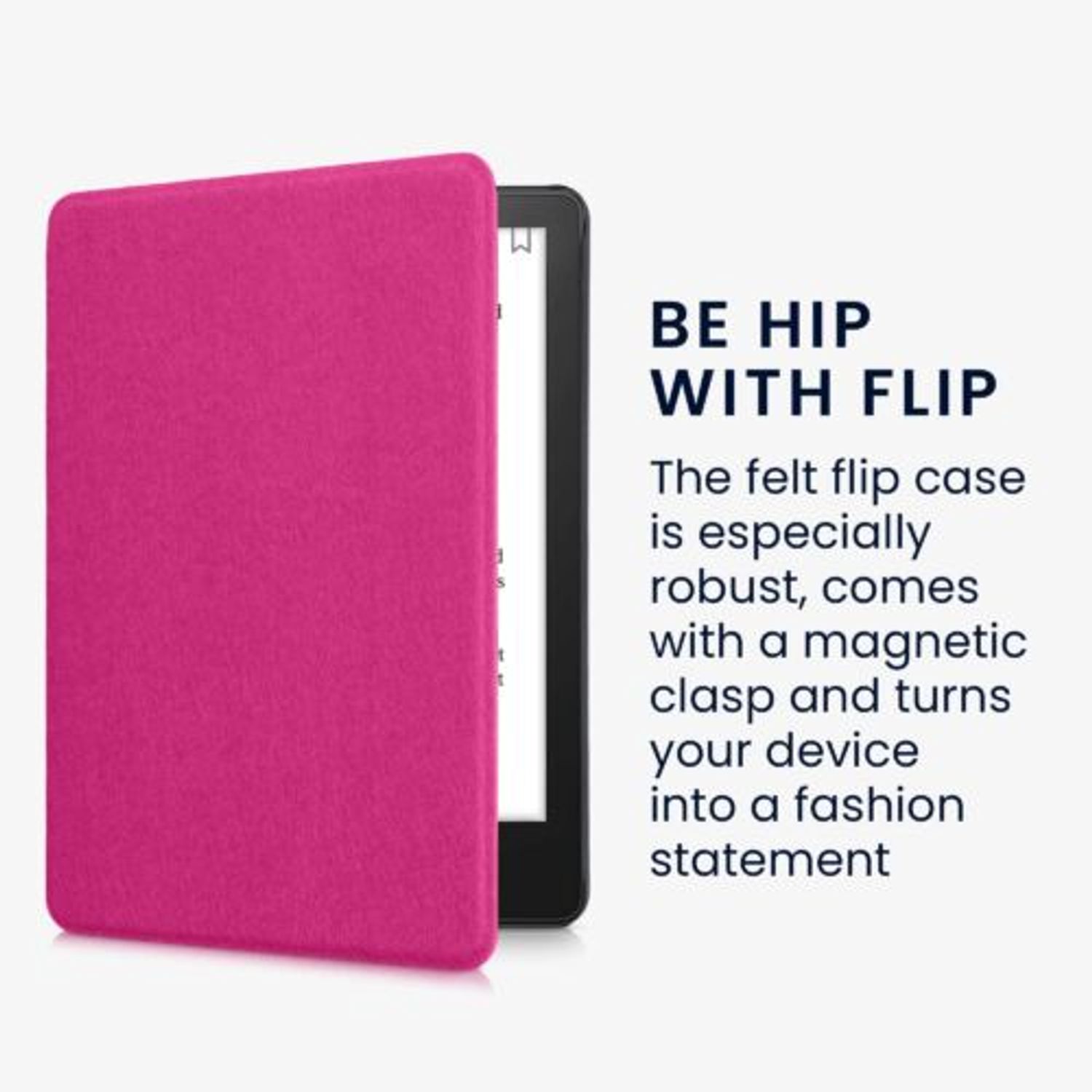 Husa pentru Amazon Kindle Paperwhite 11, Kwmobile, Roz, Textil, 56259.08 fotografia produsului View 3 L