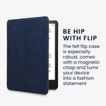 Husa pentru Amazon Kindle Paperwhite 11, Kwmobile, Albastru, Textil, 56259.17 fotografia produsului View 3 S