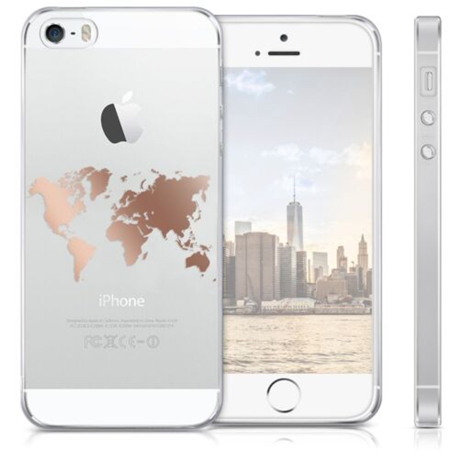 Husa pentru Apple iPhone 5/iPhone 5s/iPhone SE, Silicon, Rose Gold, 40657.05 fotografia produsului View 13 L