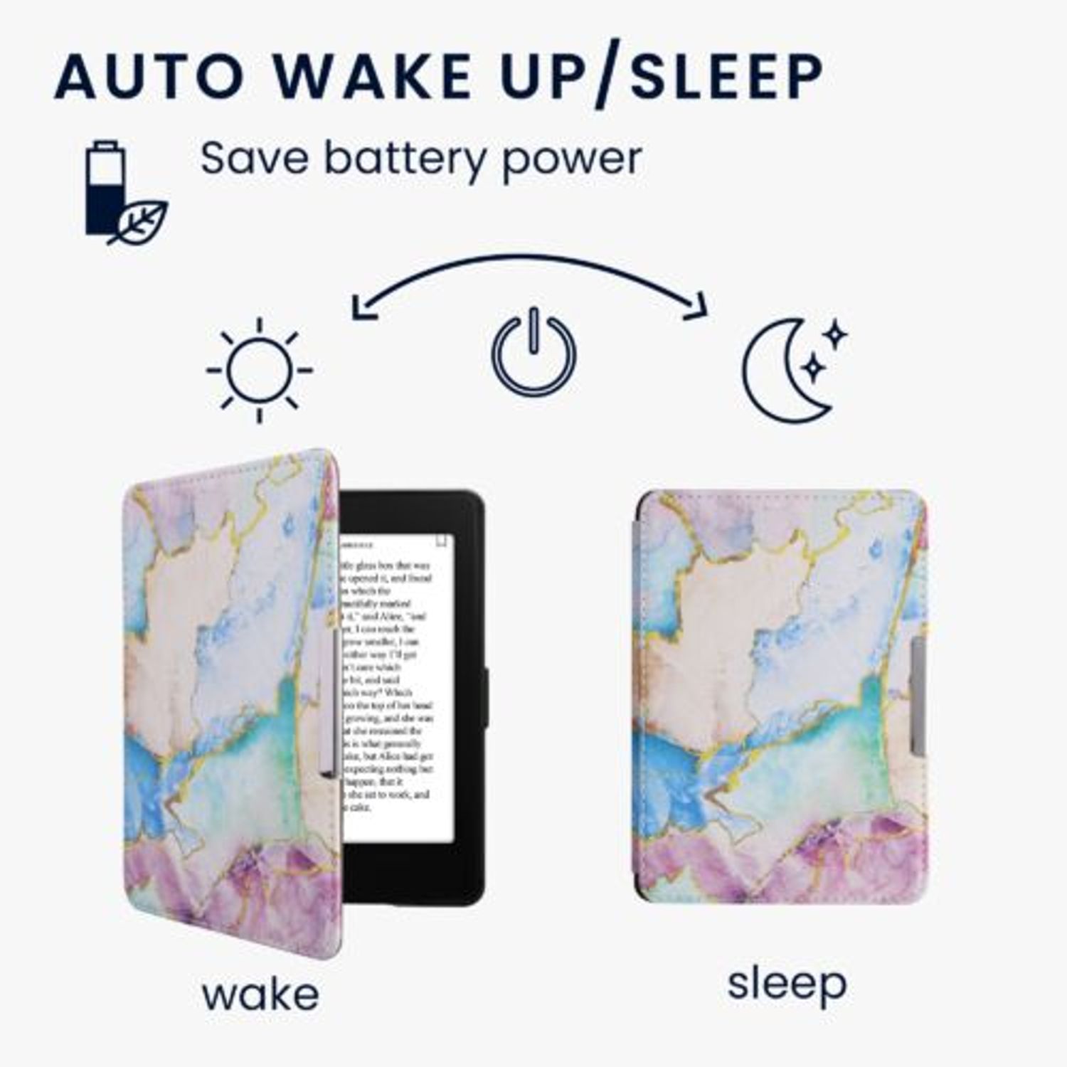 Husa pentru Amazon Paperwhite 7, Kwmobile, Multicolor, Piele ecologica, 45569.45 fotografia produsului View 5 L