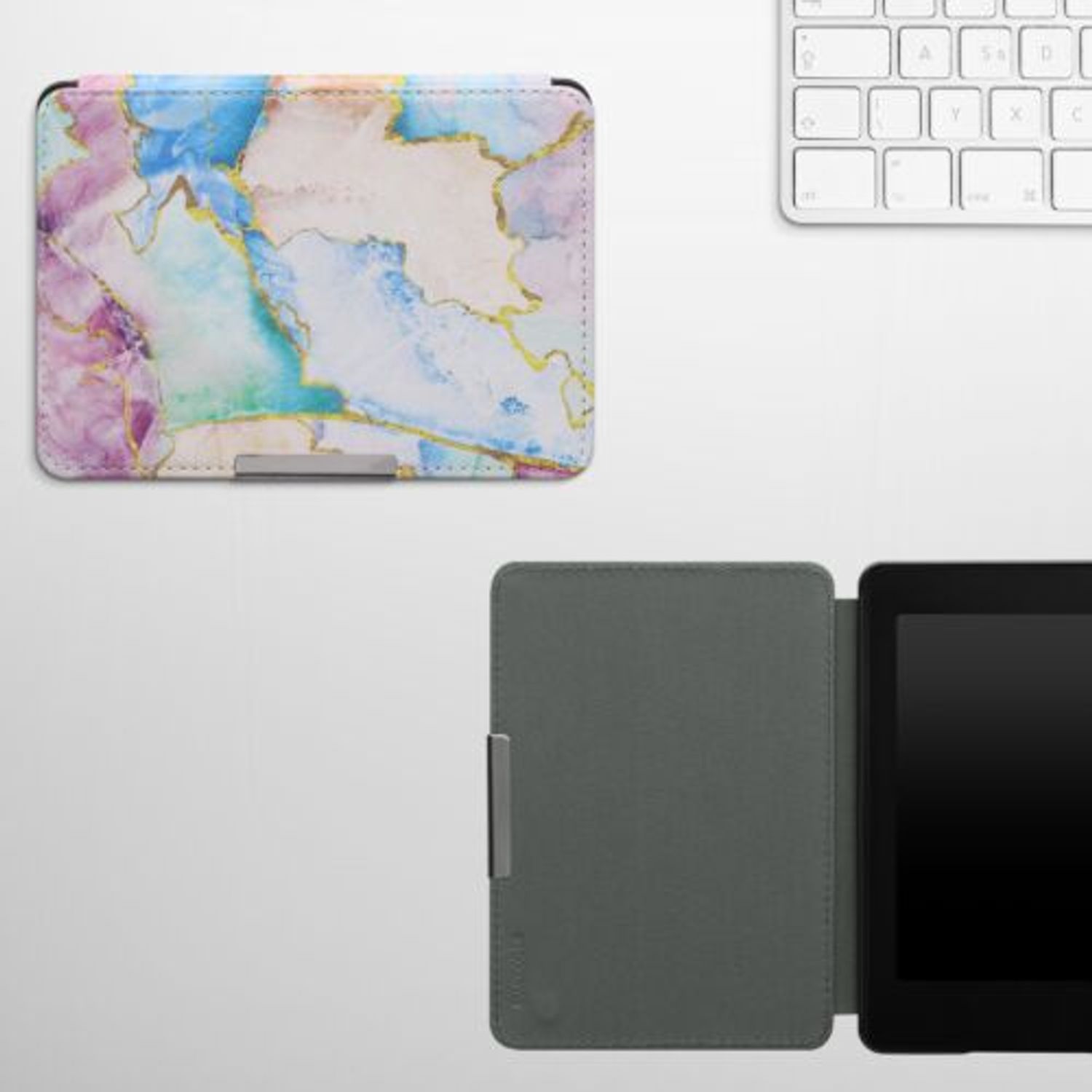 Husa pentru Amazon Paperwhite 7, Kwmobile, Multicolor, Piele ecologica, 45569.45 fotografia produsului View 10 L