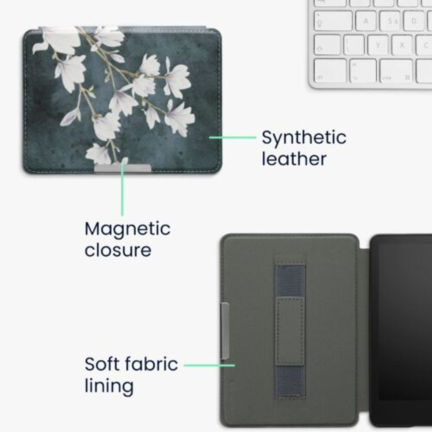 Husa pentru Amazon Paperwhite 7, Kwmobile, Multicolor, Piele ecologica, 57850.03 fotografia produsului View 7 L