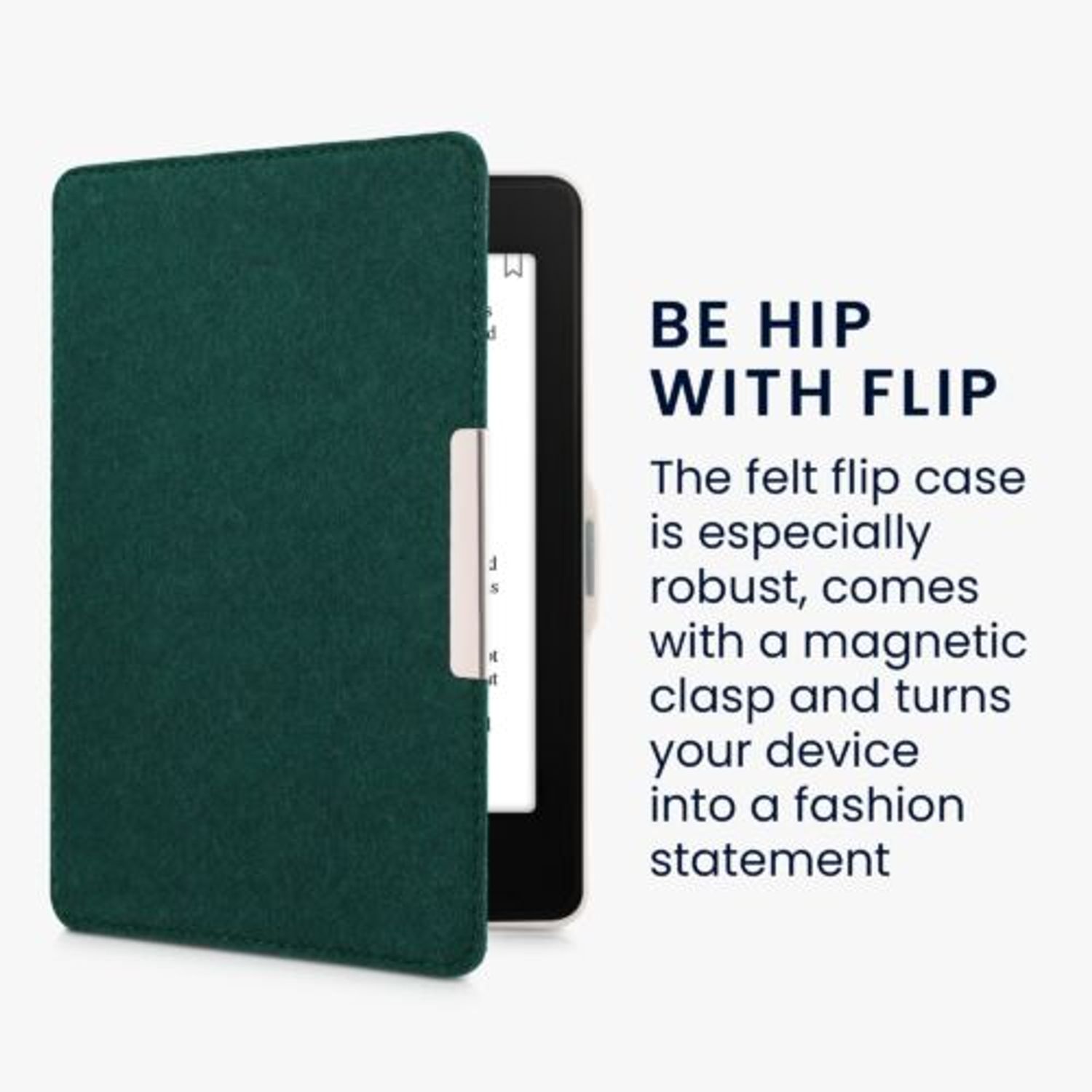 Husa pentru Amazon Paperwhite 7, Kwmobile, Verde, Textil, 34345.78 fotografia produsului View 3 L