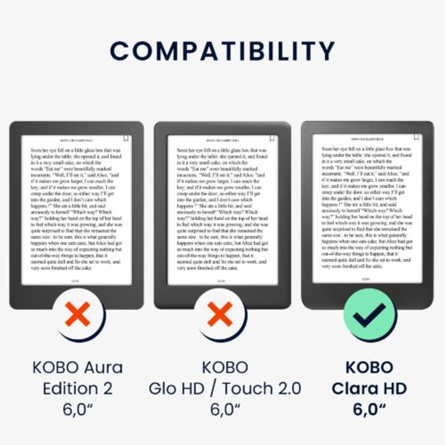 Husa pentru Kobo Clara HD, Kwmobile, Multicolor, Piele ecologica, 45220.51 fotografia produsului View 6 L