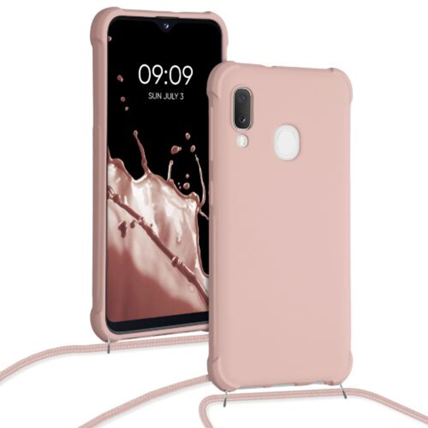 Husa pentru Samsung Galaxy A20e, Silicon, Roz, 49966.154 fotografia produsului View 4 L