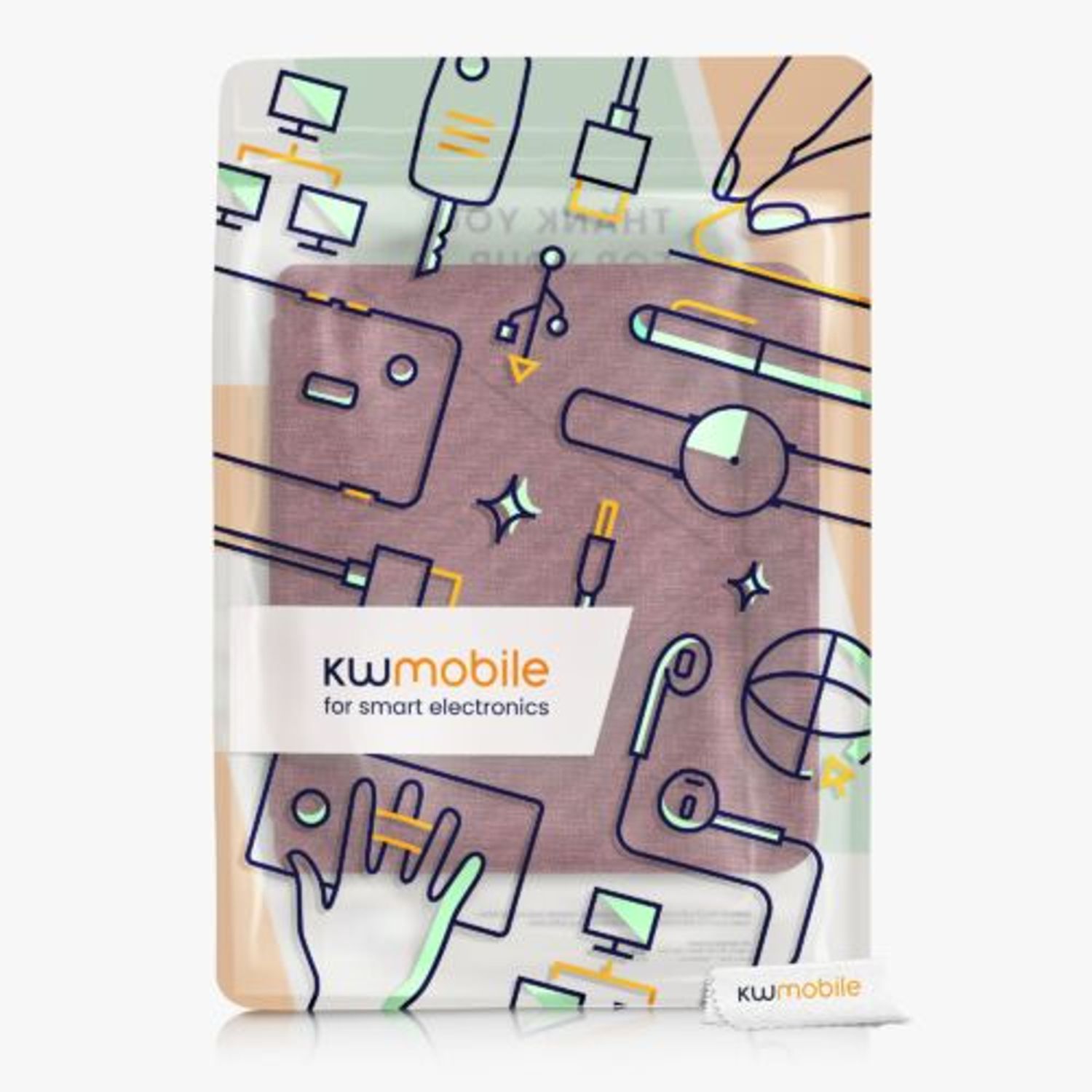 Husa pentru Kobo Libra 2, Kwmobile, Rosu, Textil, 56582.09 fotografia produsului View 10 L