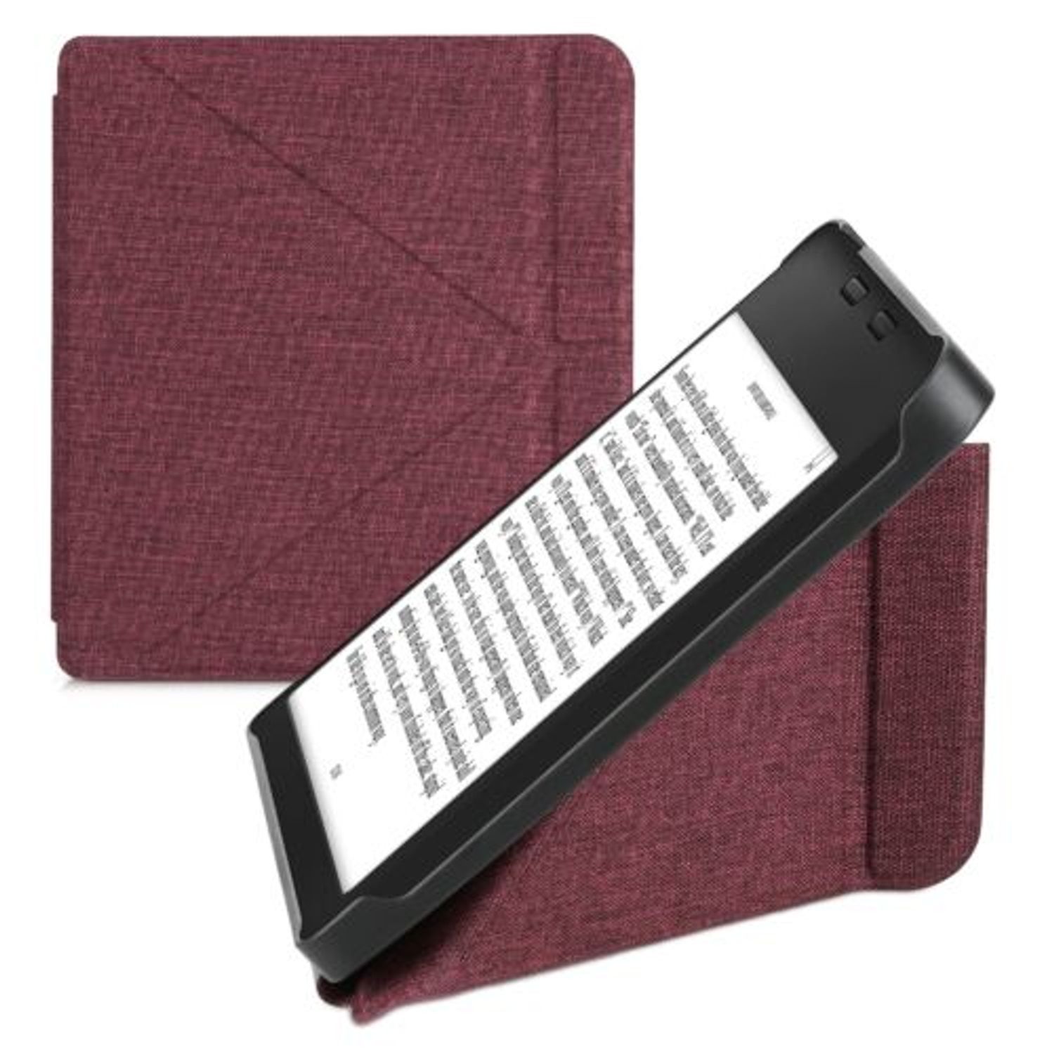 Husa pentru Kobo Libra 2, Kwmobile, Rosu, Textil, 56582.09 fotografia produsului