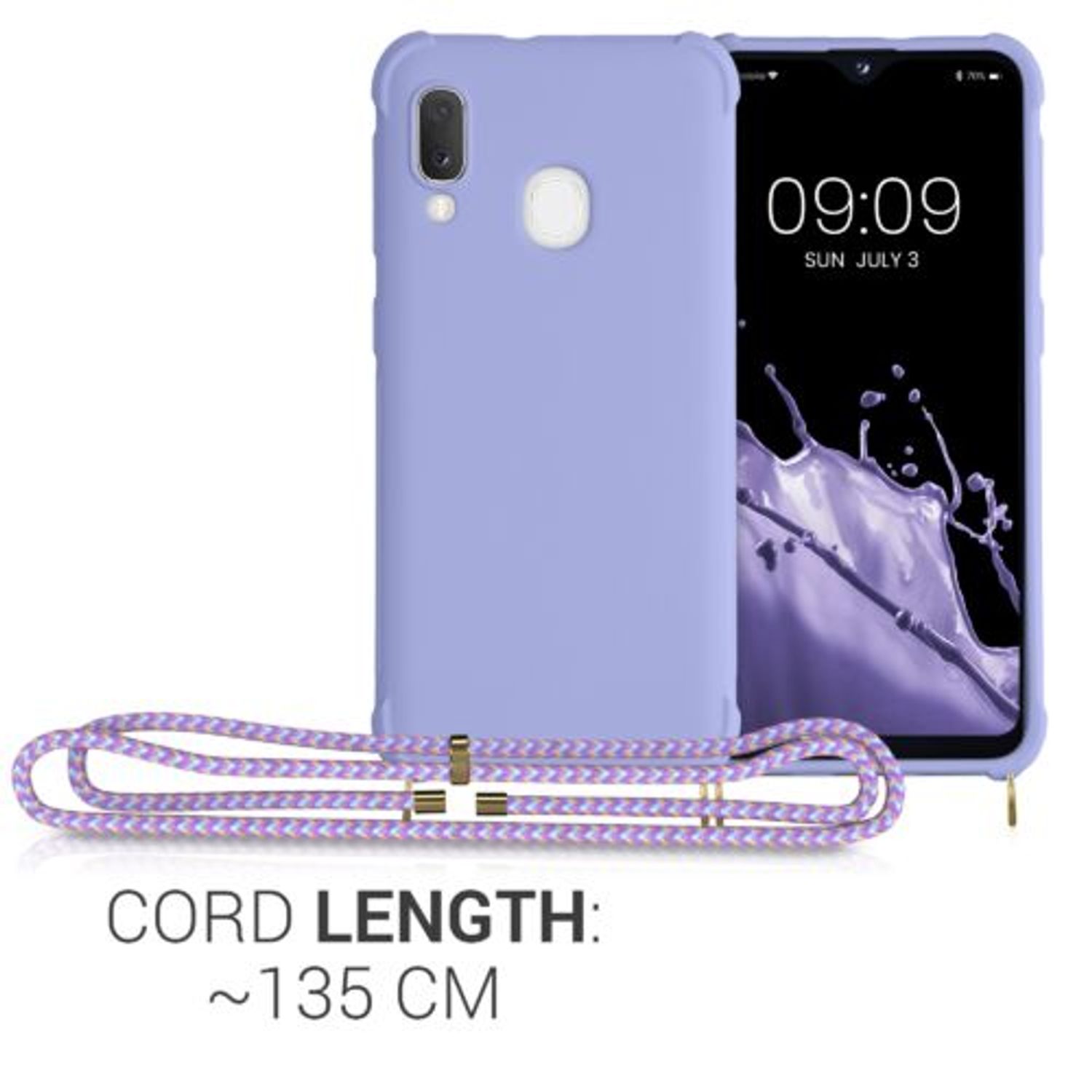 Husa pentru Samsung Galaxy A20e, Silicon, Mov, 49966.108 fotografia produsului View 4 L